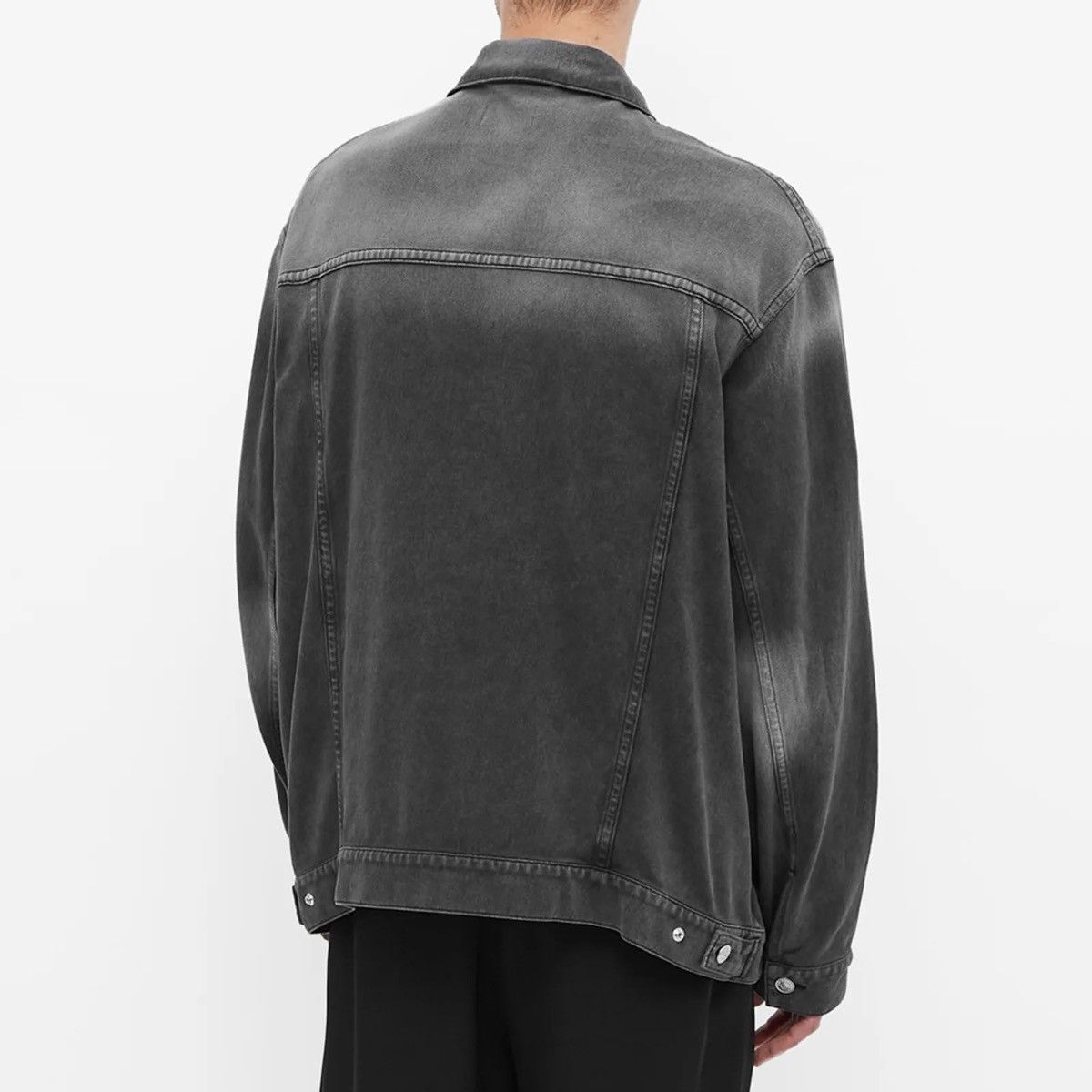 Balenciaga FW21 Denim Jersey Jacket Trucker Trompe L’oeil Size US M / EU 48-50 / 2 - 5 Thumbnail