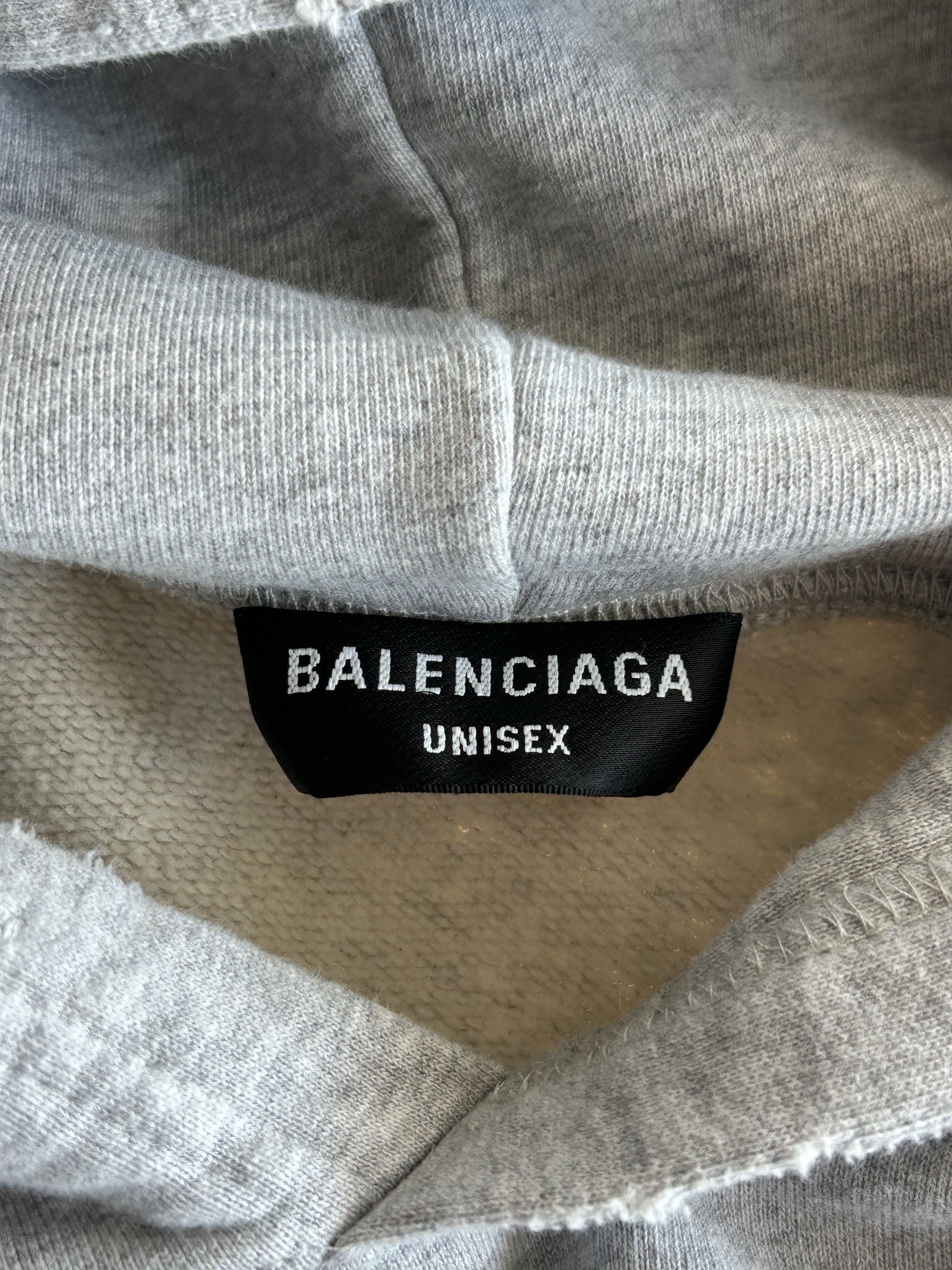 Balenciaga Balenciaga Grey & Rainbow Graffiti Logo Hoodie Size US XXL / EU 58 / 5 - 3 Thumbnail