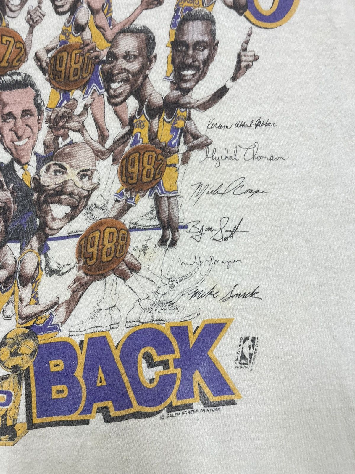 NBA Vintage Official 80s Salem Lakers NBA All Player Signature Size US L / EU 52-54 / 3 - 3 Thumbnail