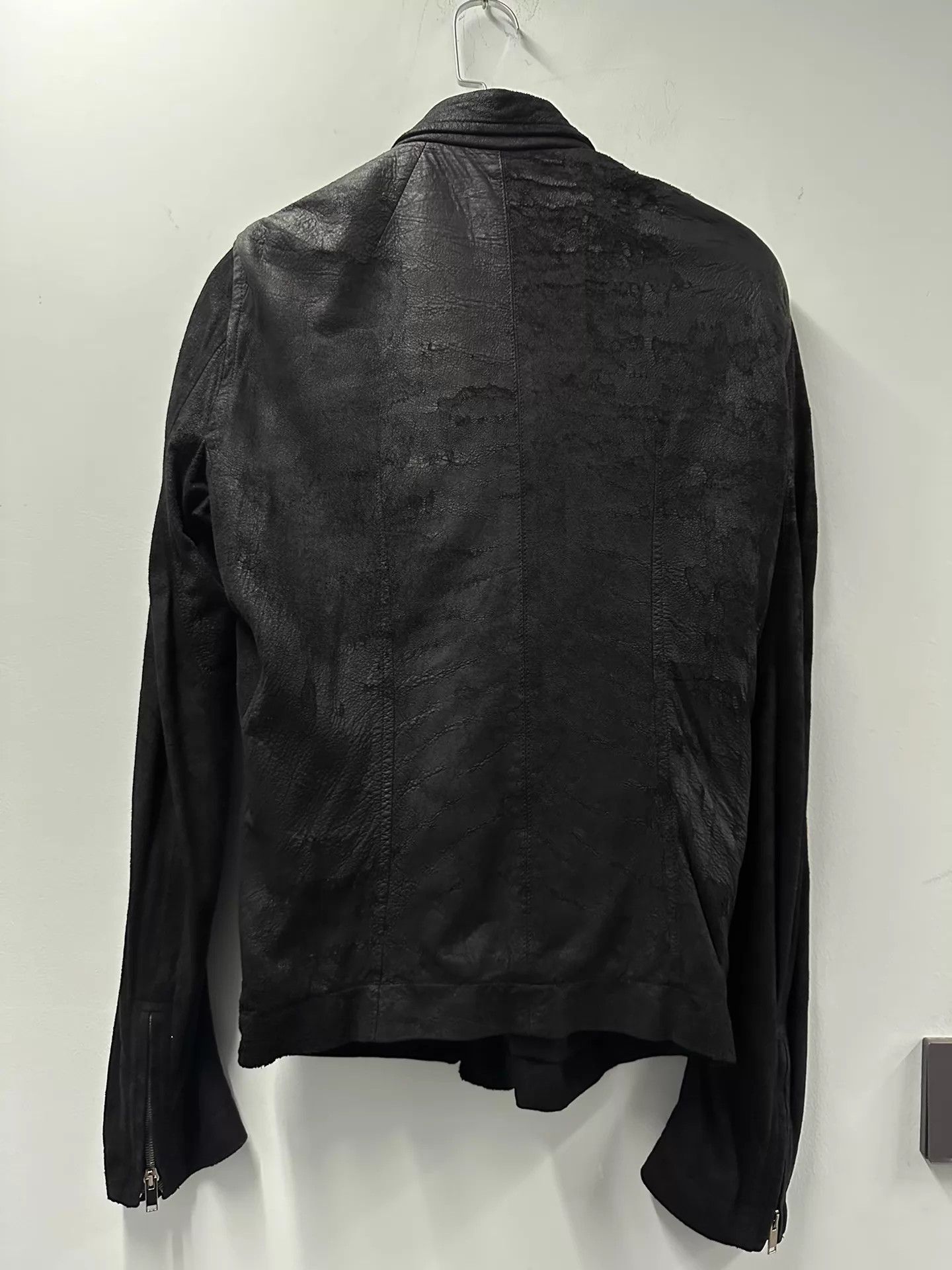 Rick Owens Rick Owens Suede Biker Jacket 46 Burnished Leather Size US S / EU 44-46 / 1 - 3 Thumbnail