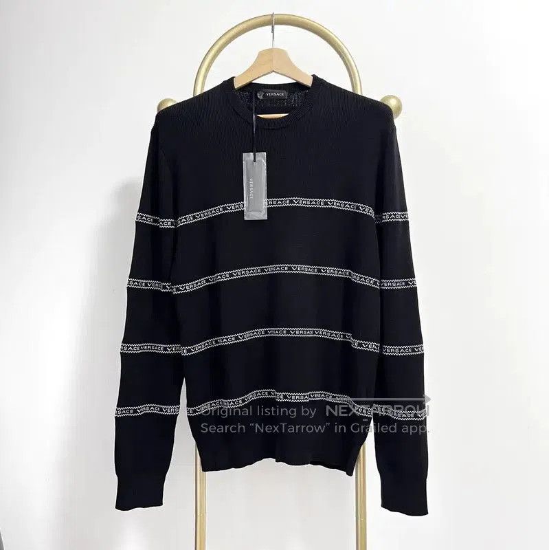Versace Versace Black Cotton Long Sleeve Pullover Sweater . Size US XXL / EU 58 / 5 - 1 Thumbnail