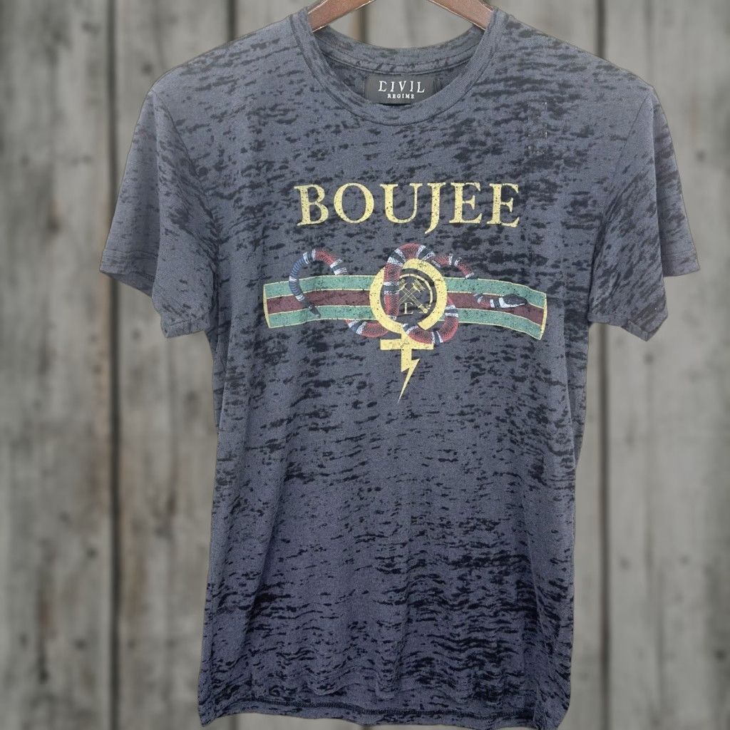 Logo 7 Civil Regime Shirt Mens Small Boujee Burnout Crew Neck Gray Streetwear Y2k Logo Size US S / EU 44-46 / 1 - 1 Thumbnail