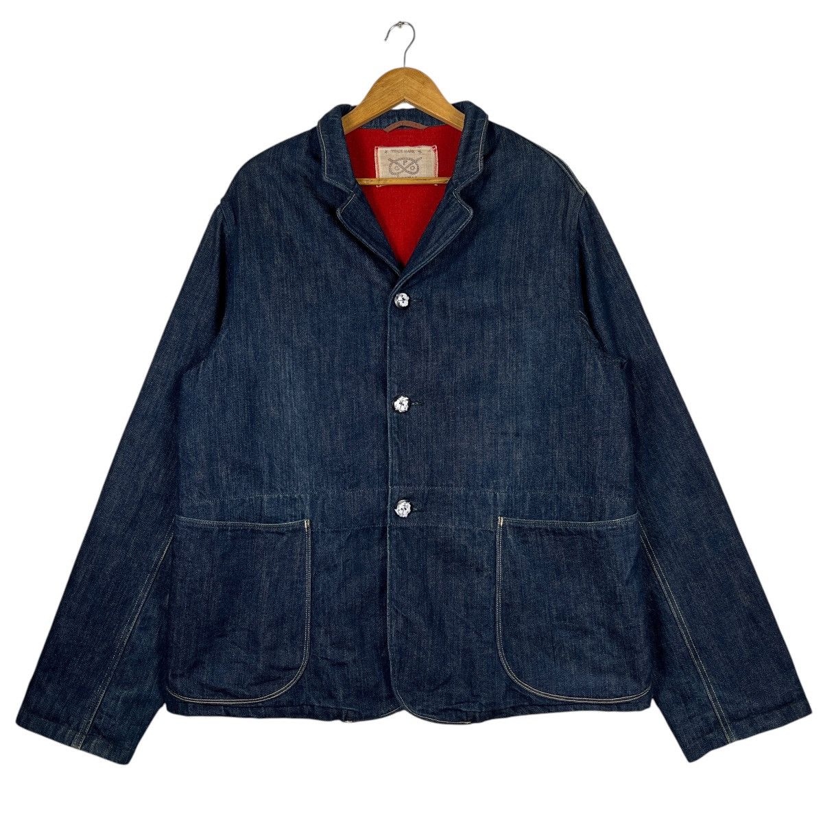 Kapital 🔥 Super Rare Archives Vintage Kapital Navy Denim Cpo Jacket Size US XL / EU 56 / 4 - 5 Thumbnail