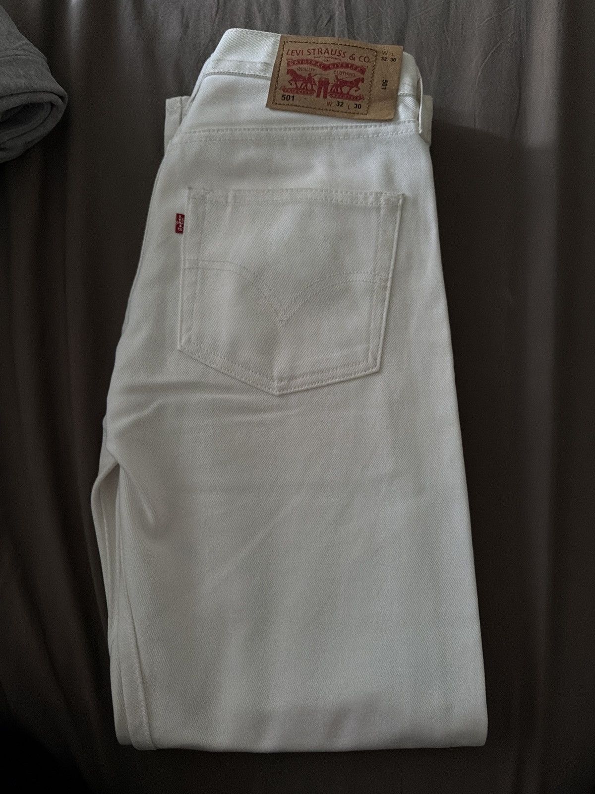 Levi's White Levis 501s Size US 30 / EU 46 - 1 Thumbnail
