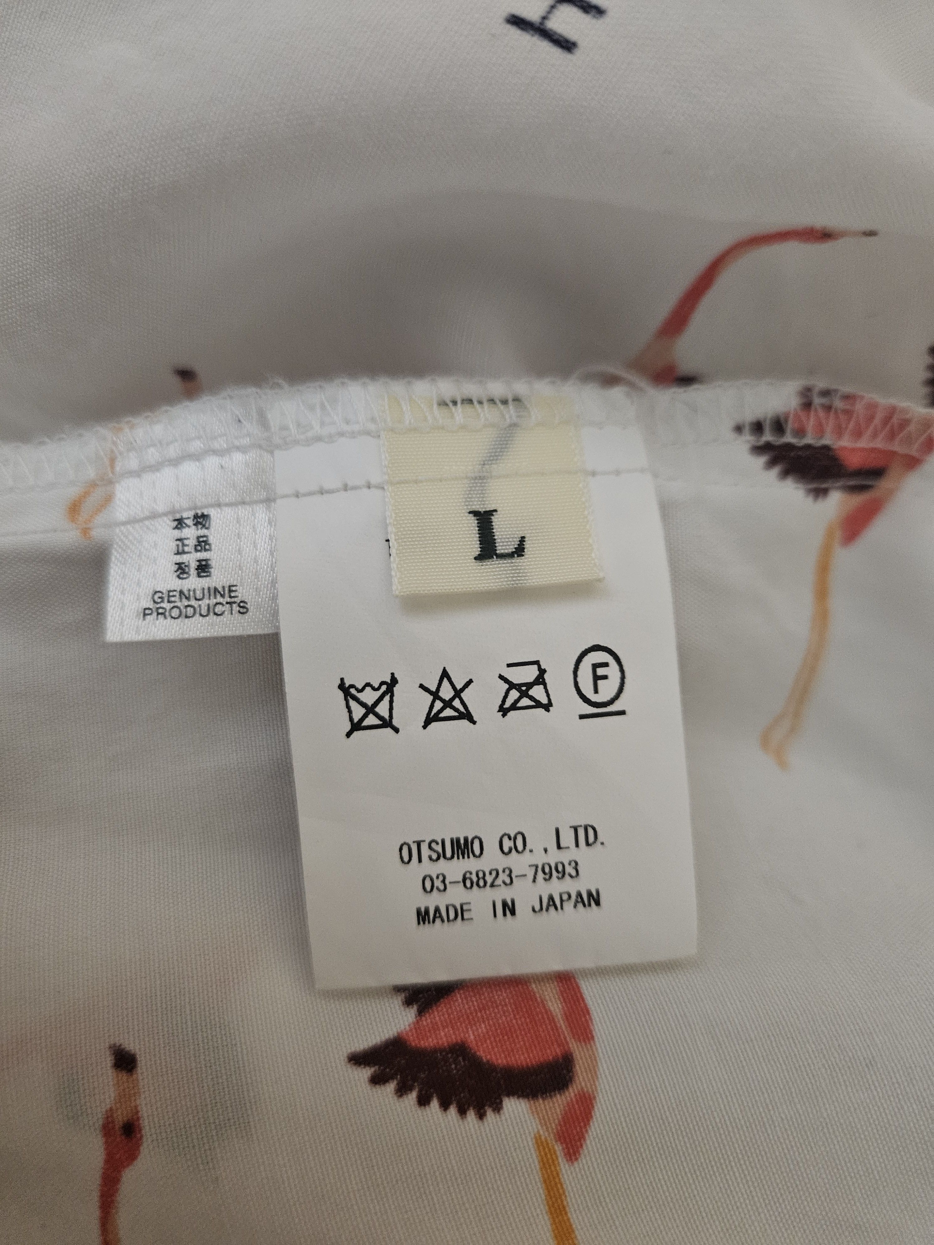 Human Made Human Made Flamingo White Open Collar Shirts Size US L / EU 52-54 / 3 - 4 Thumbnail