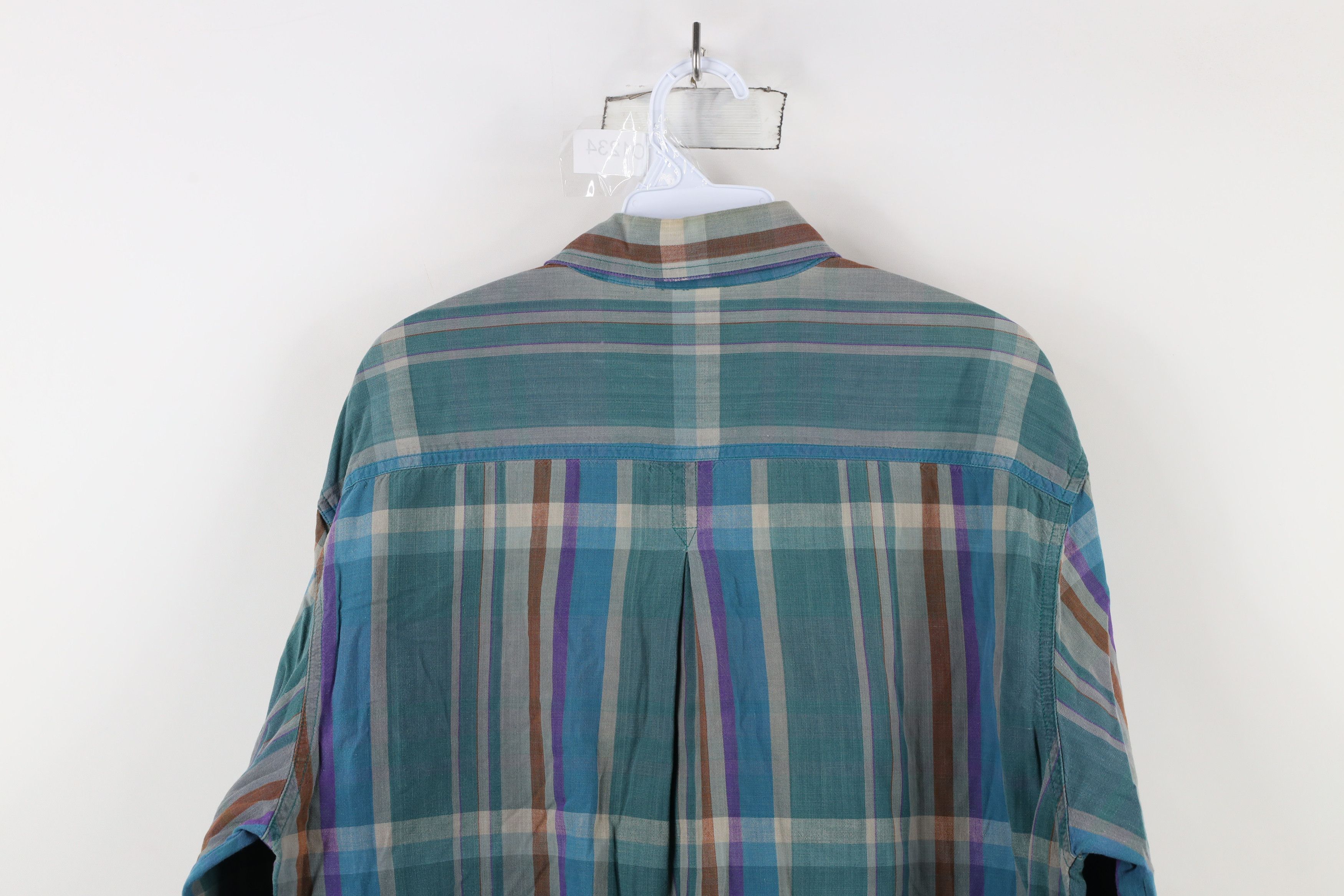 Vintage Vintage 90s Streetwear India Madras Plaid Button Shirt Size US M / EU 48-50 / 2 - 10 Thumbnail