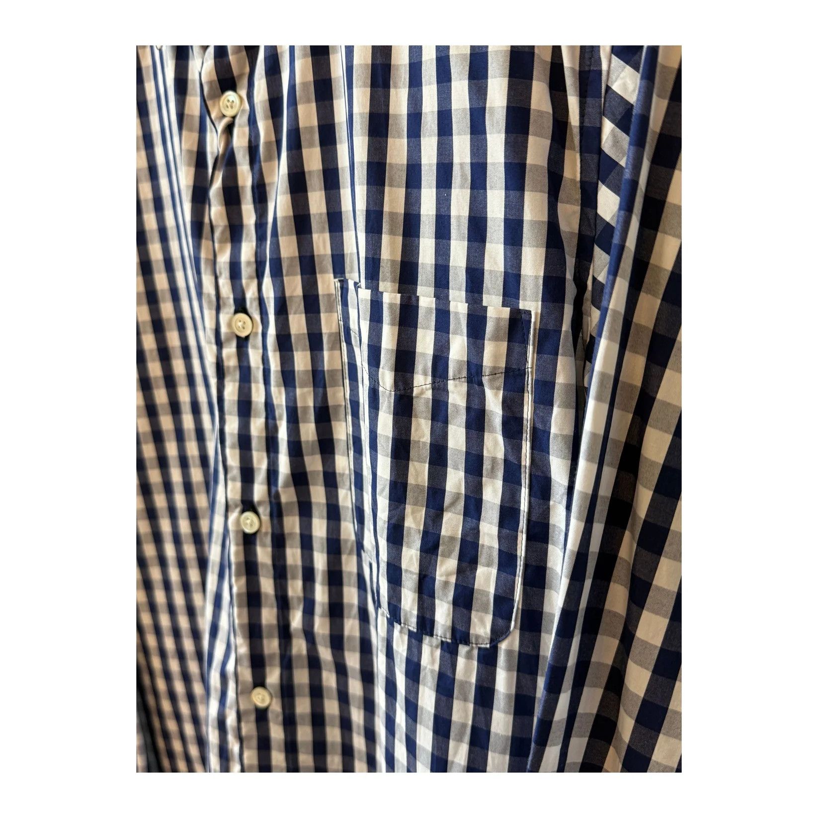 Sage De Cret Gingham Check Regular Collar Shirt (BRAND NEW W/ TAGS) Size US XL / EU 56 / 4 - 5 Thumbnail