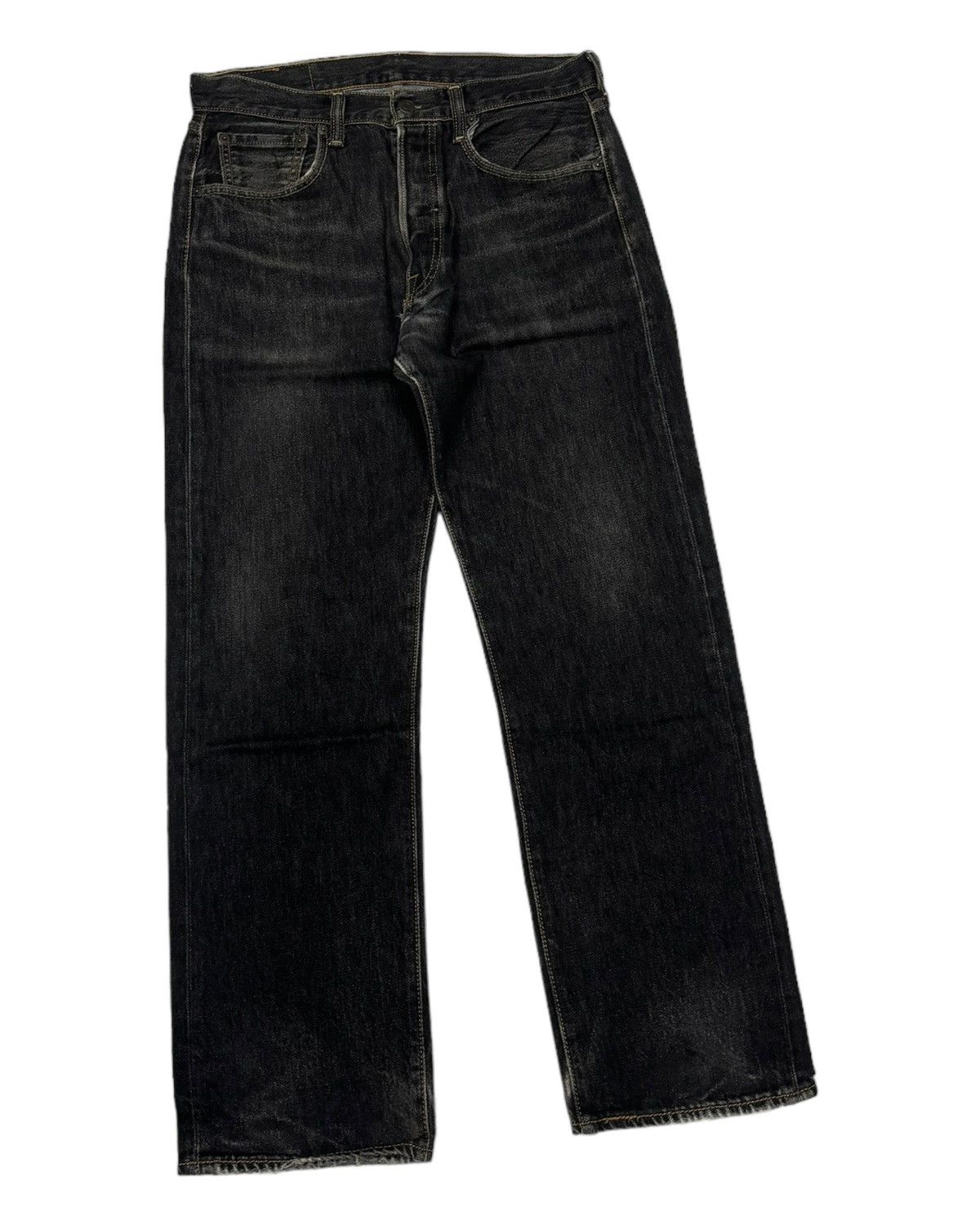 Levi's VINTAGE LEVIS 501 BLACK DISTRESSED DENIM JEANS Size US 31 - 3 Thumbnail