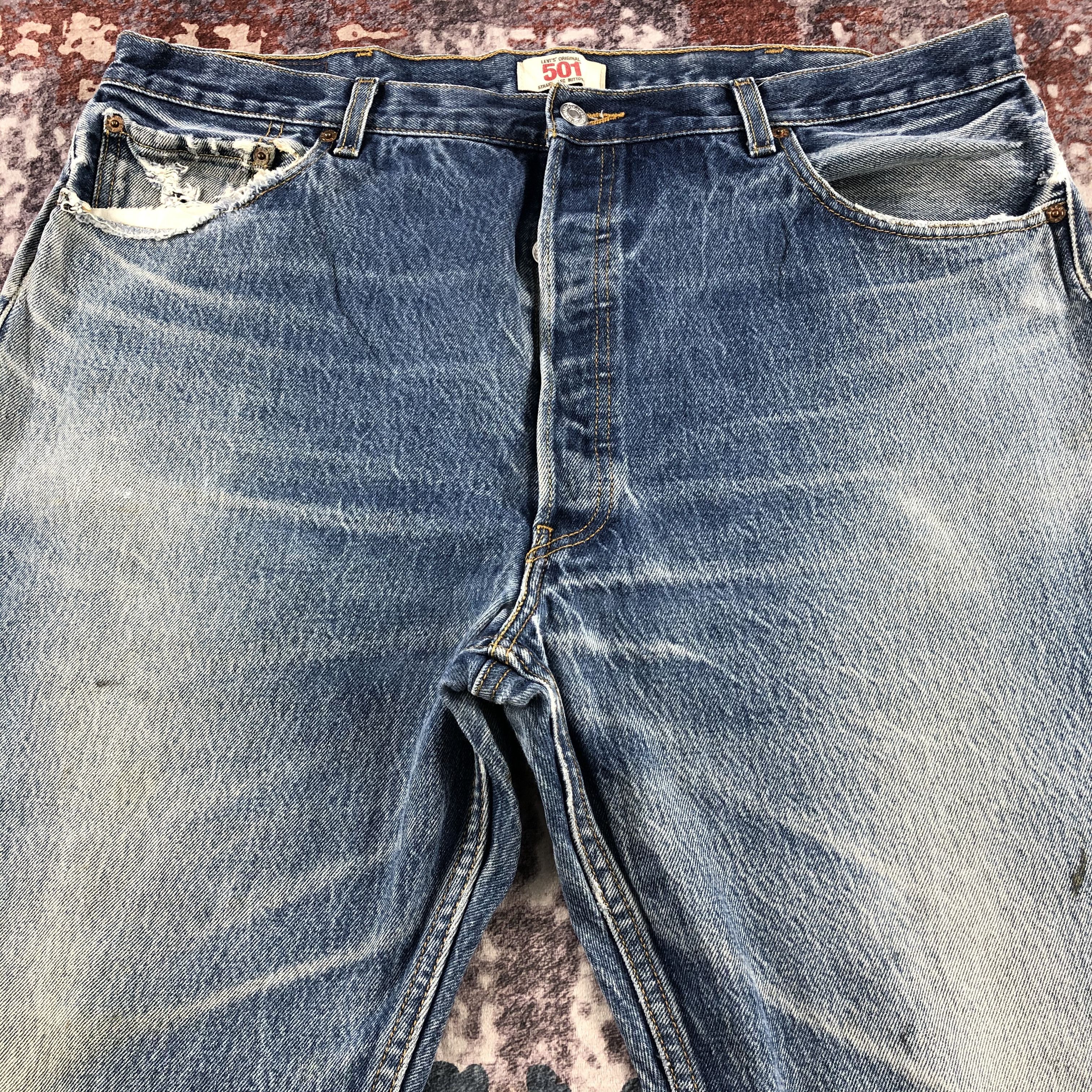 Levi's × Vintage Vintage Blue Wash Levis 501 Jeans-JM3025 Size US 40 / EU 56 - 3 Thumbnail