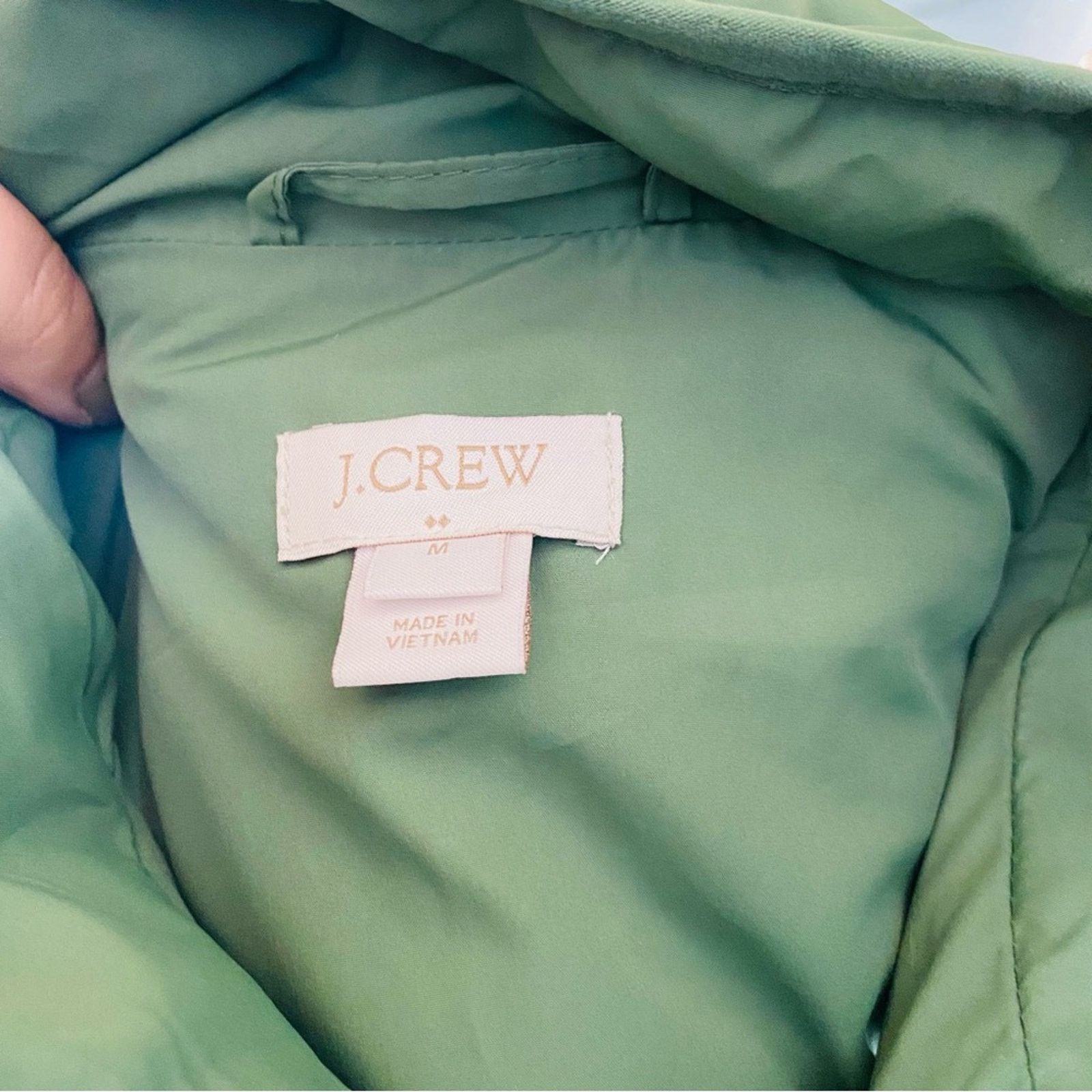 J.Crew J CREW Olive Green Quilted Puffer Down Gold Zip Vest Jacket Size M / US 6-8 / IT 42-44 - 7 Thumbnail