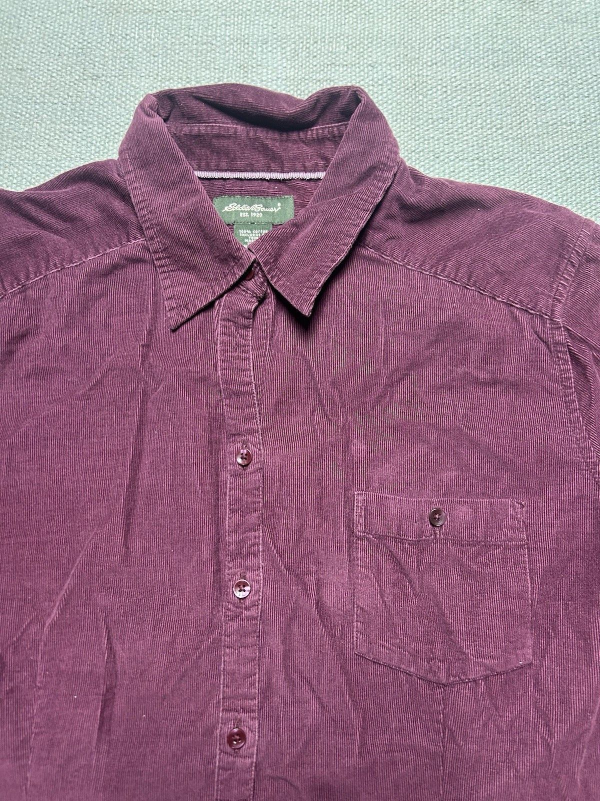 Eddie Bauer Eddie Bauer button shirt corduroy maroon burgundy women’s XL Size XL / US 12-14 / IT 48-50 - 3 Thumbnail