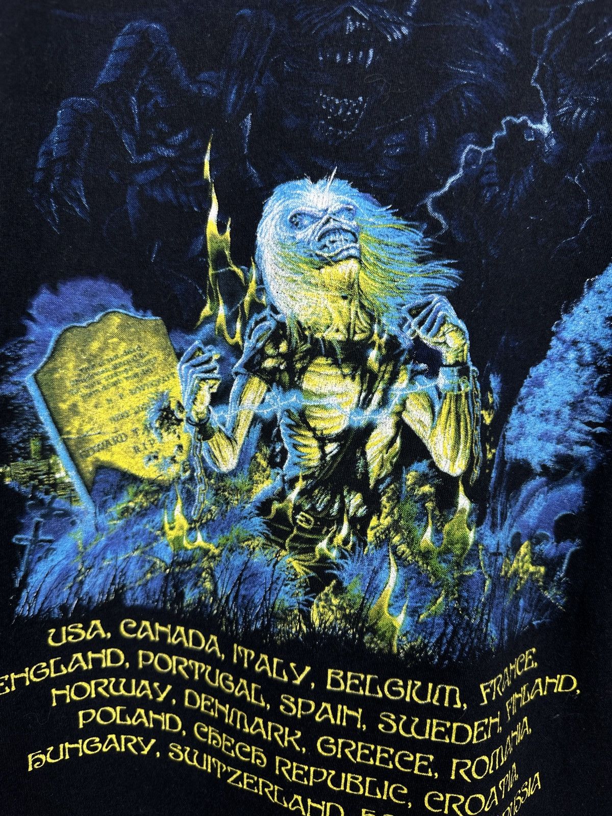 Band Tees Y2K Iron Maiden Back In Time Metal Rock Band Graphic T Shirt Size US M / EU 48-50 / 2 - 12 Thumbnail