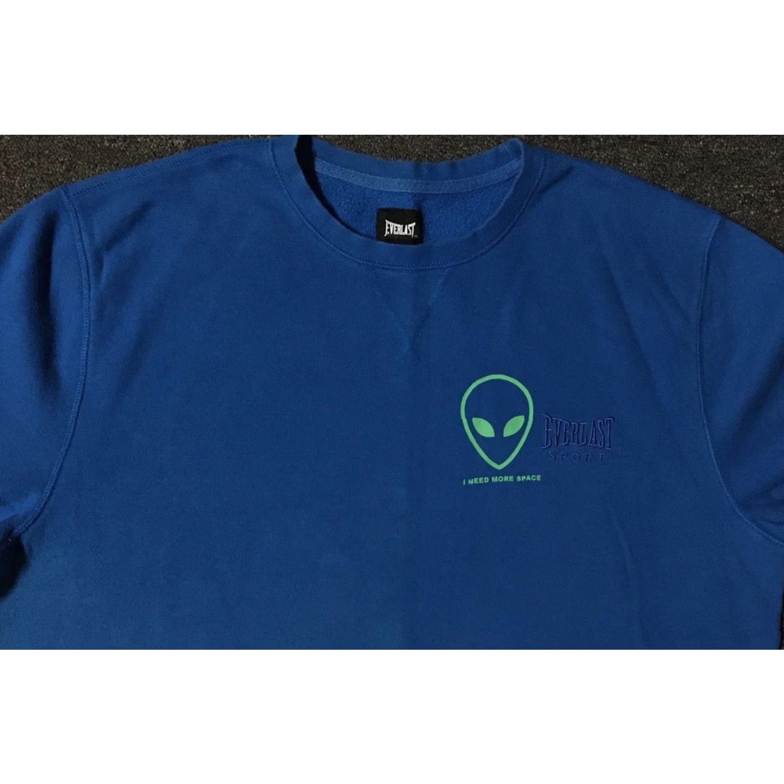 Vintage VINTAGE Alien I Need More Space Sweatshirt XL Blue Logo Grunge 90s Y2K Hoodie Mens Pullover Sweatshirt Size US XL / EU 56 / 4 - 5 Thumbnail