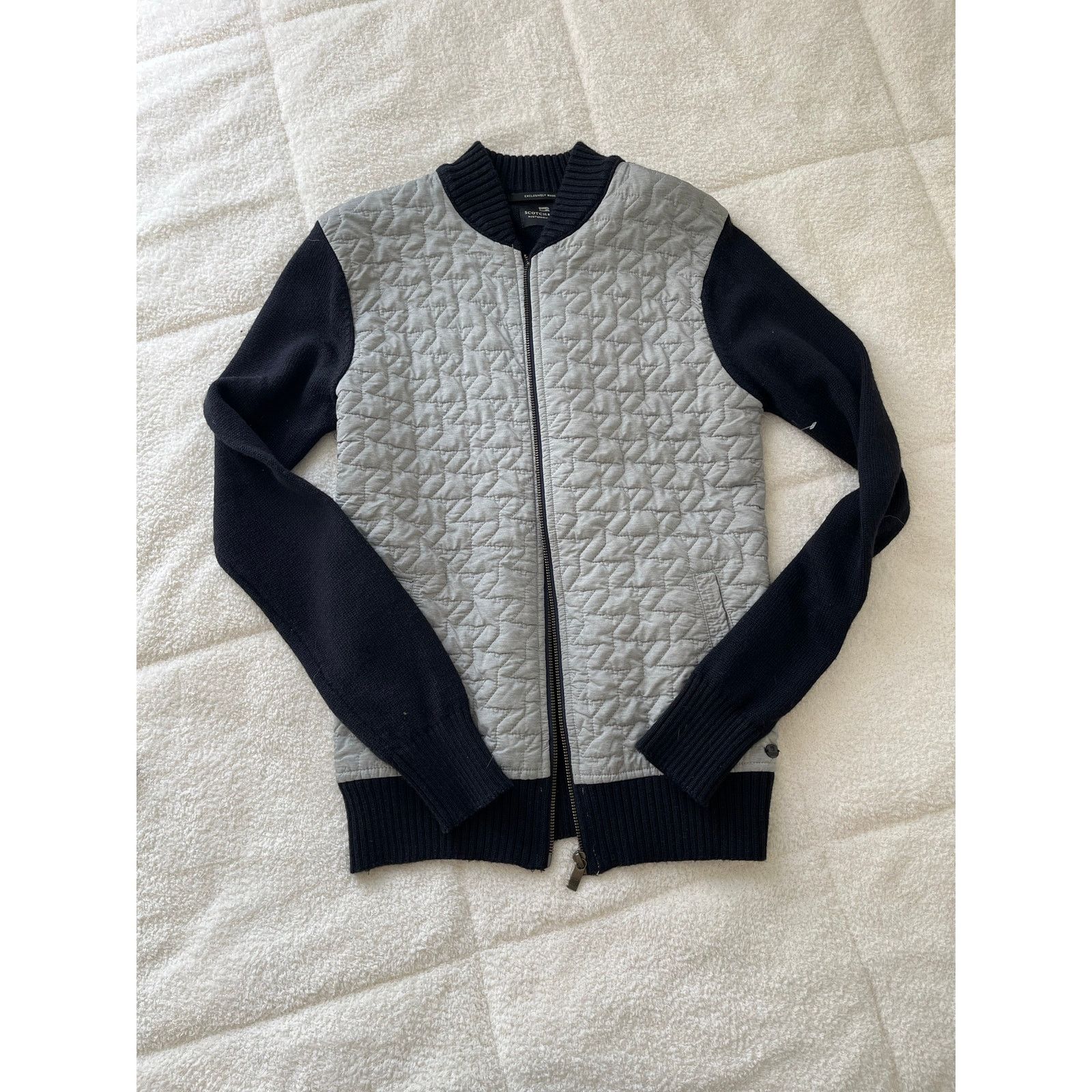 Scotch & Soda Scotch & Soda Bomber Jacket Men Medium Blue Wool Blend Size US L / EU 52-54 / 3 - 1 Thumbnail