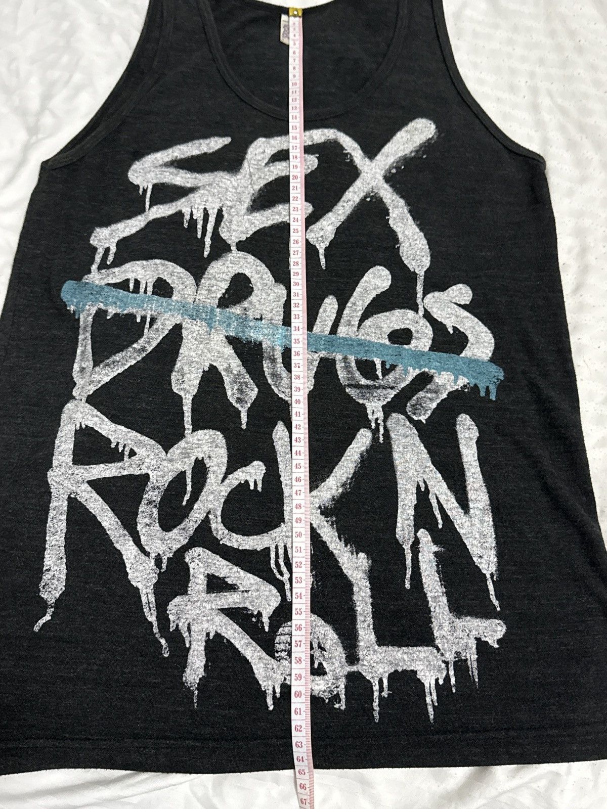 Vintage No Drugs Rock N Roll Tank Top - USA Made - American Apparel Size US S / EU 44-46 / 1 - 9 Thumbnail