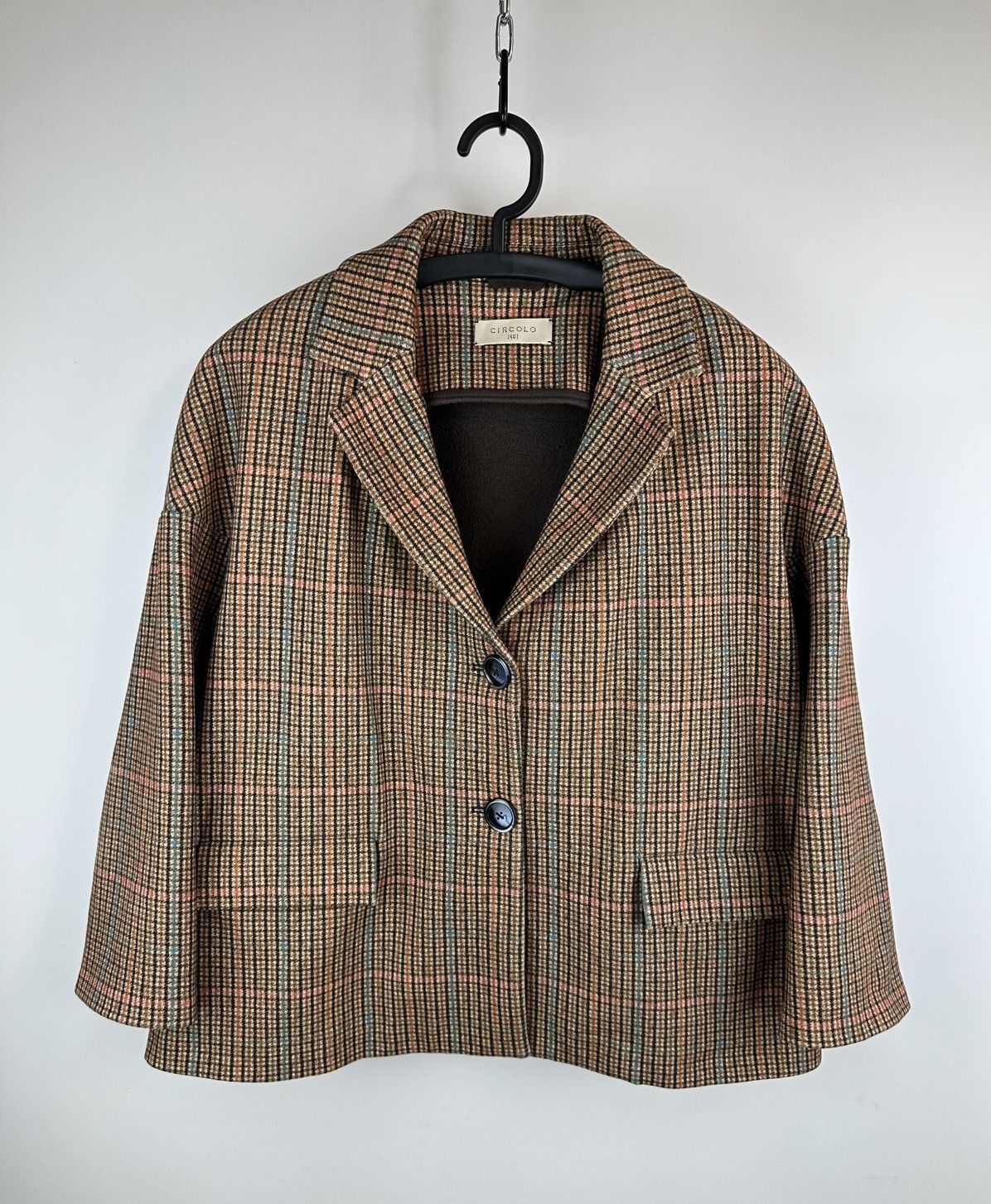 Circolo 1901 Circolo 1901 Women's Cropped Plaid Blazer Jacket UK 16 Size US L / EU 52-54 / 3 - 1 Thumbnail