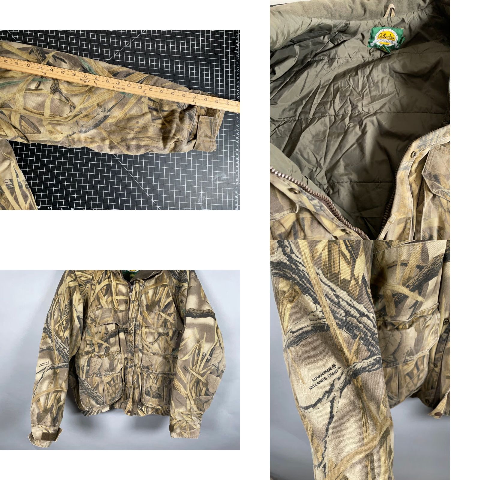 Vintage VINTAGE Cabela's Camouflage Jacket Men Large Wetlands Bomber Zip Full Insulated Pockets Fall Winter Spring Camouflage 90s Outdoor Mens Size US L / EU 52-54 / 3 - 8 Thumbnail