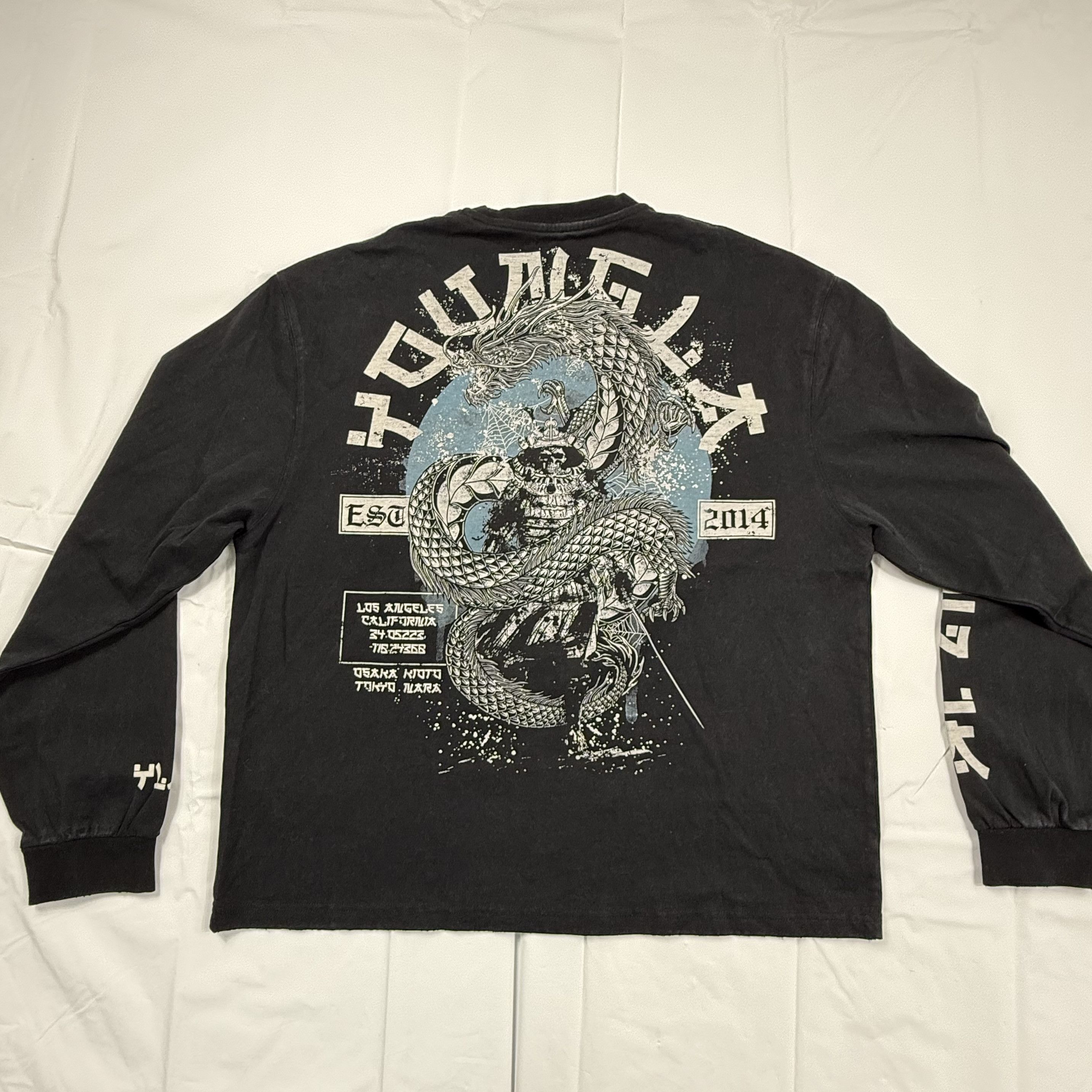 YoungLA YoungLA Dragon Samurai Skull Graphic Long Sleeve Shirt Size US L / EU 52-54 / 3 - 7 Thumbnail