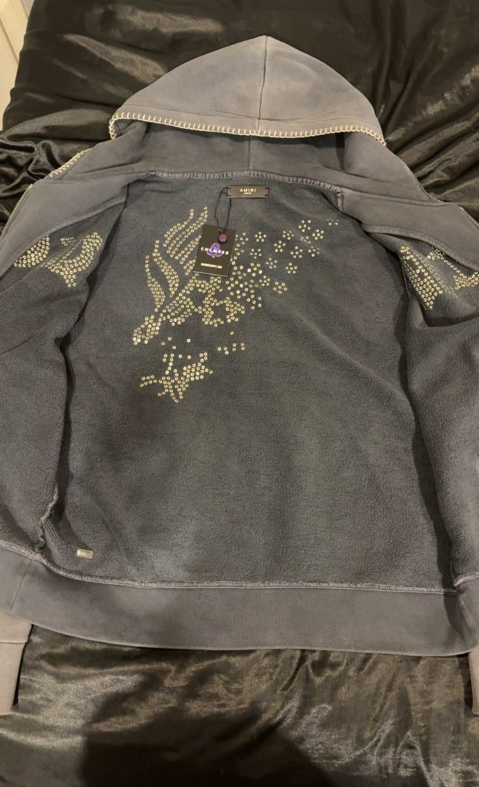 Amiri Amiri x TGCW Swarovski Crystal Flame Zip up Hoodie Size US M / EU 48-50 / 2 - 9 Thumbnail