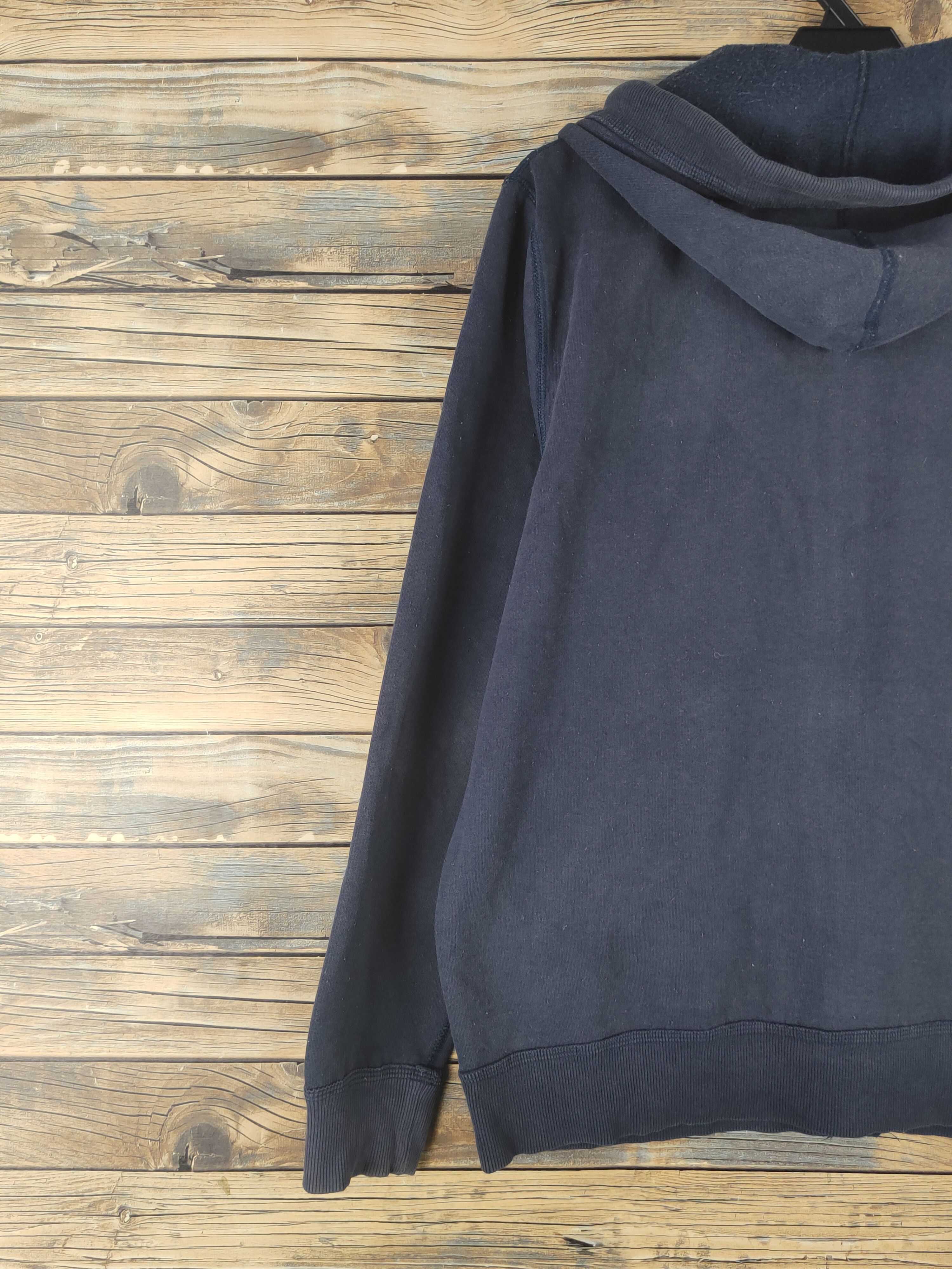 Japanese Brand × Vintage DL Back Number Navy Faded Hoodie Sweaters #824 Size US M / EU 48-50 / 2 - 10 Thumbnail