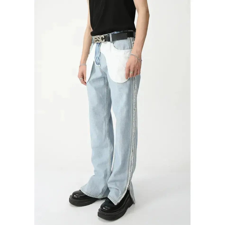 Japanese Brand Retro loose straight pocket reverse jeans Size US 32 / EU 48 - 6 Thumbnail