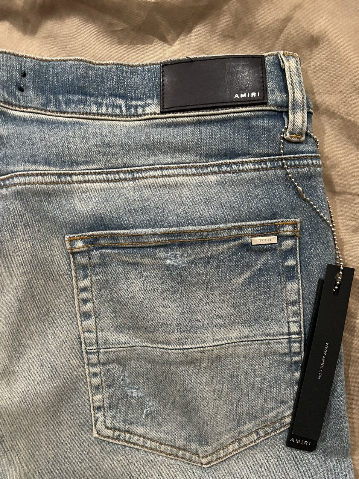 Amiri AMIRI Blue Military Art Patch Jeans size 36 $2300 Size US 36 / EU 52 - 9 Thumbnail