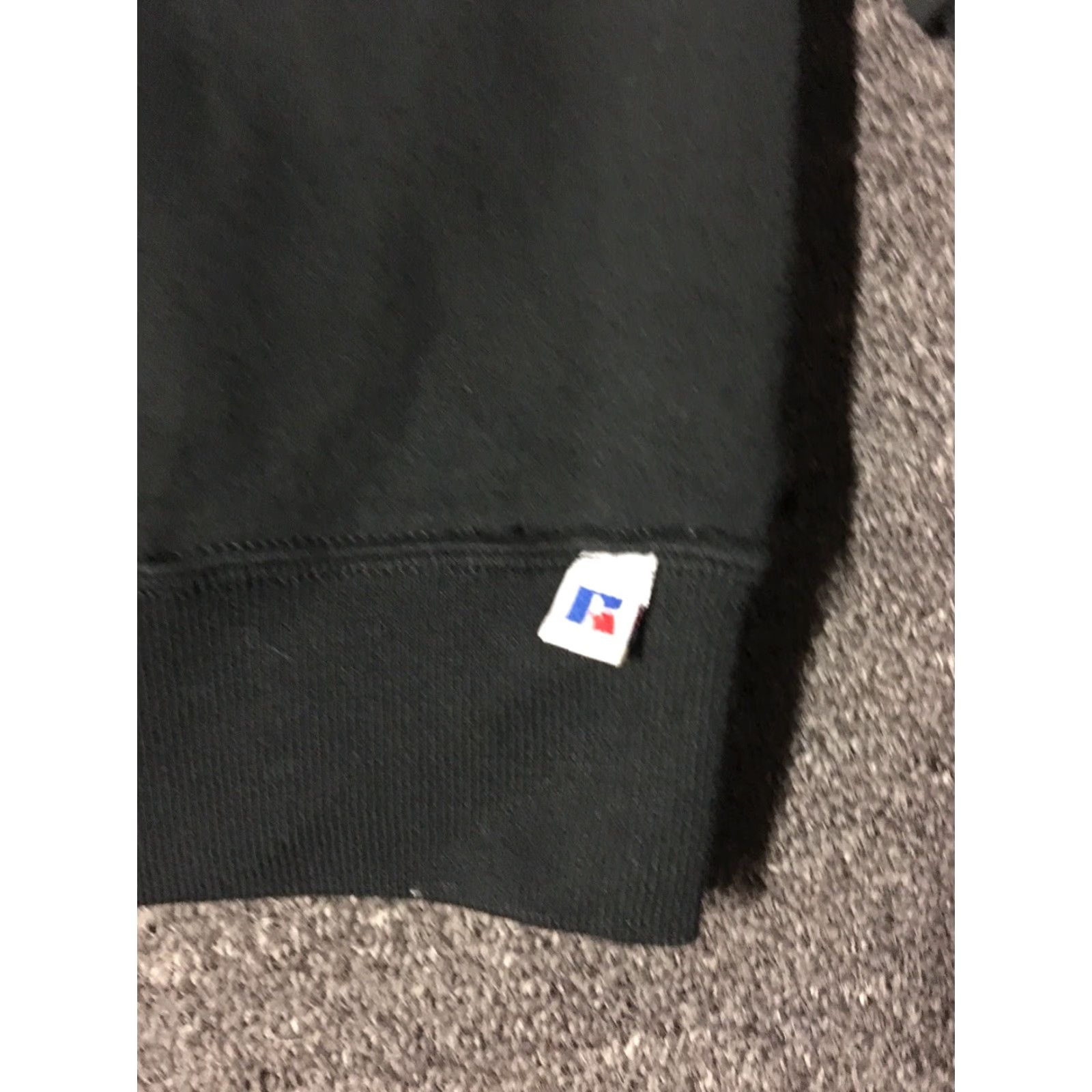 Russell Athletic VINTAGE Russell Athletic Hoodie XXL Black Distressed Faded Sweatshirt USA Track Grunge 90s 80s Men Size US XXL / EU 58 / 5 - 3 Thumbnail