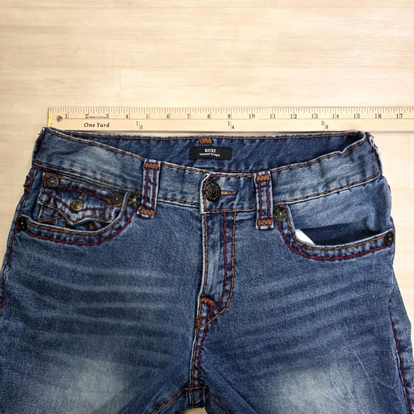 True Religion True Religion Ricky Super T Jeans USA Size 31 Blue Dark Mens Size US 31 - 7 Thumbnail