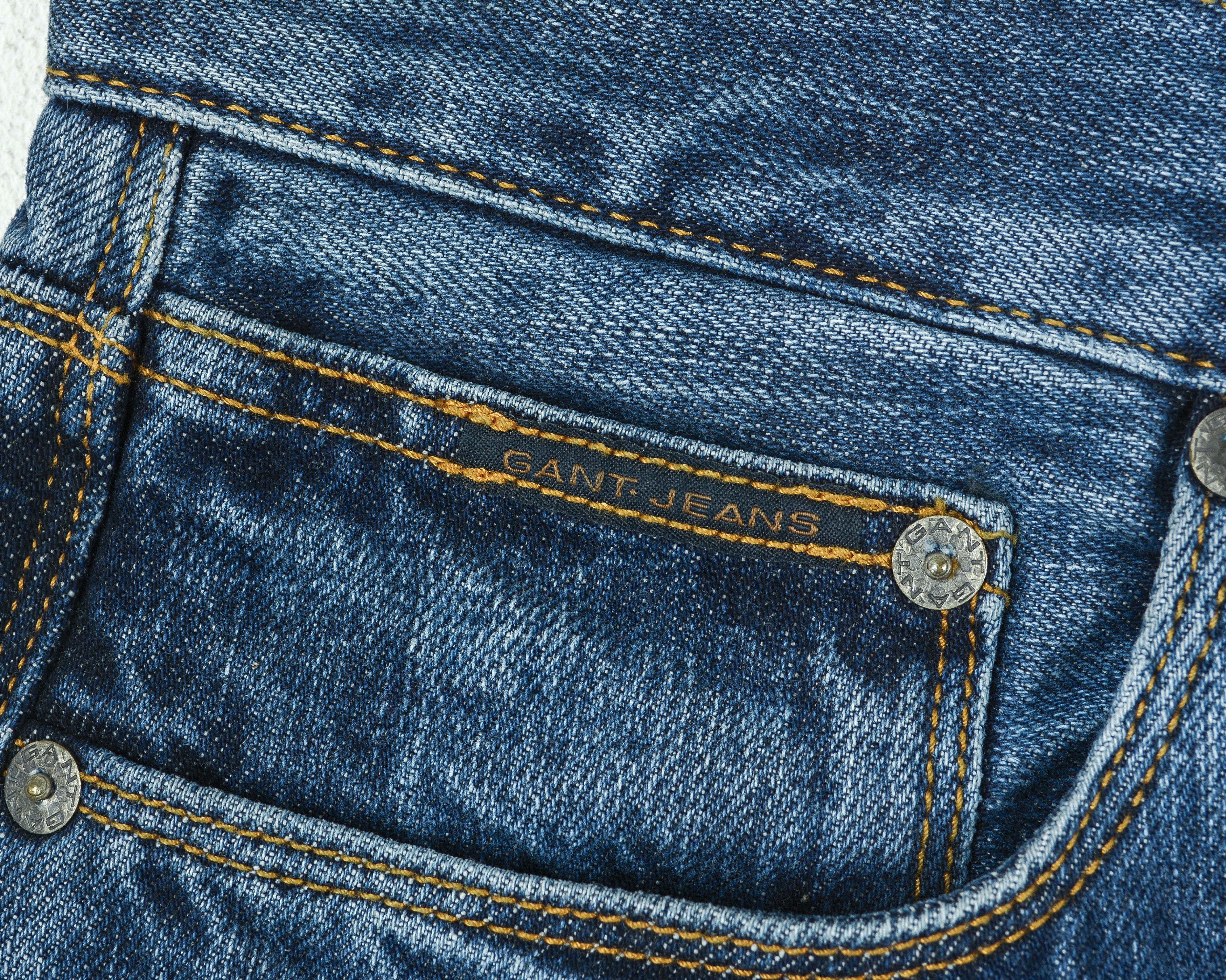 Gant W32 L32 Men Jeans Denim Pants Trousers Straight Regular Fit Size US 32 / EU 48 - 3 Thumbnail