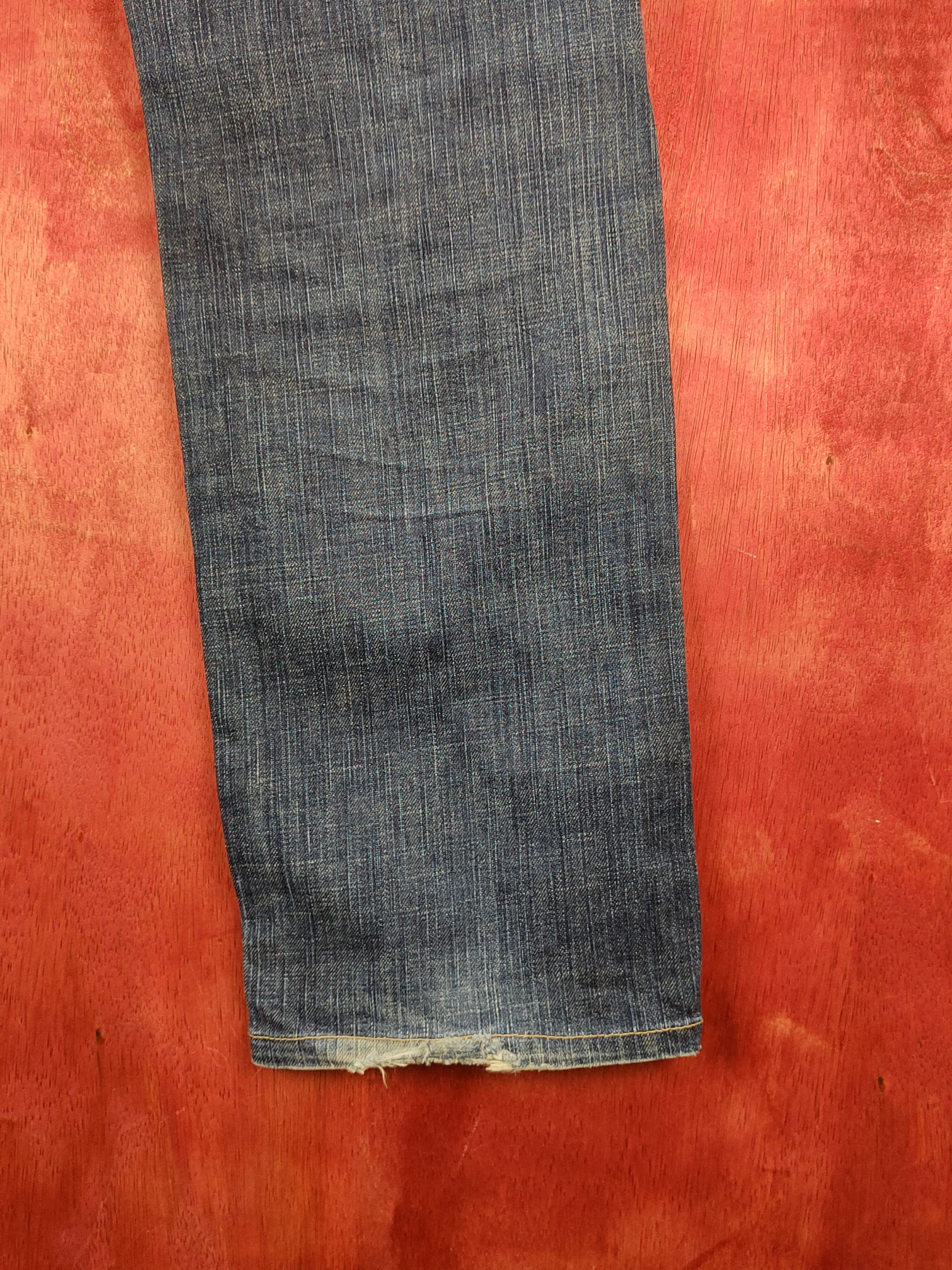 Edwin Edwin Dark Blue Distressed Ripped Jeans #S2201 Size US 30 / EU 46 - 13 Thumbnail