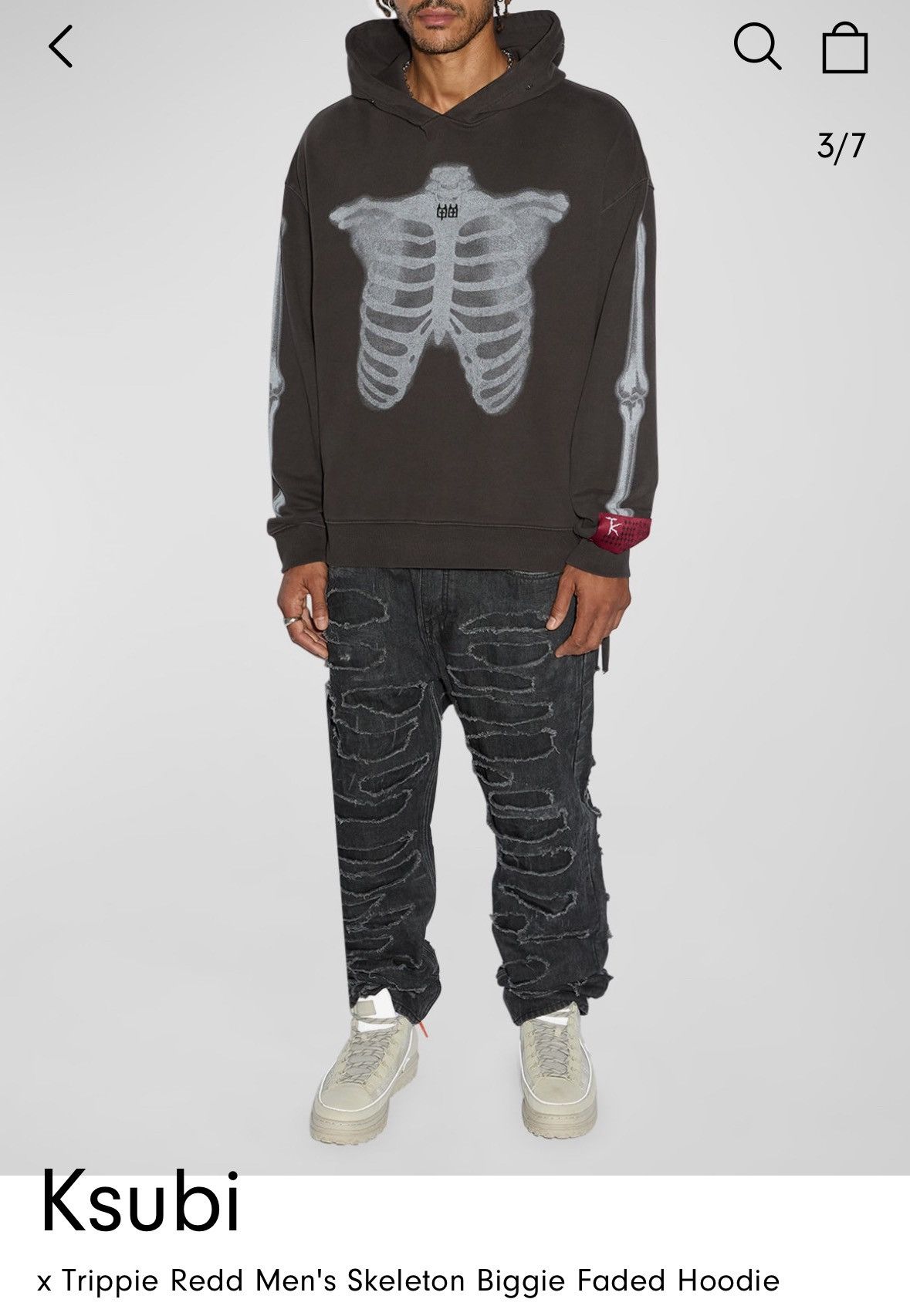 Ksubi × Trippie Redd Skeleton Biggie Hoodie Size US XS / EU 42 / 0 - 19 Thumbnail