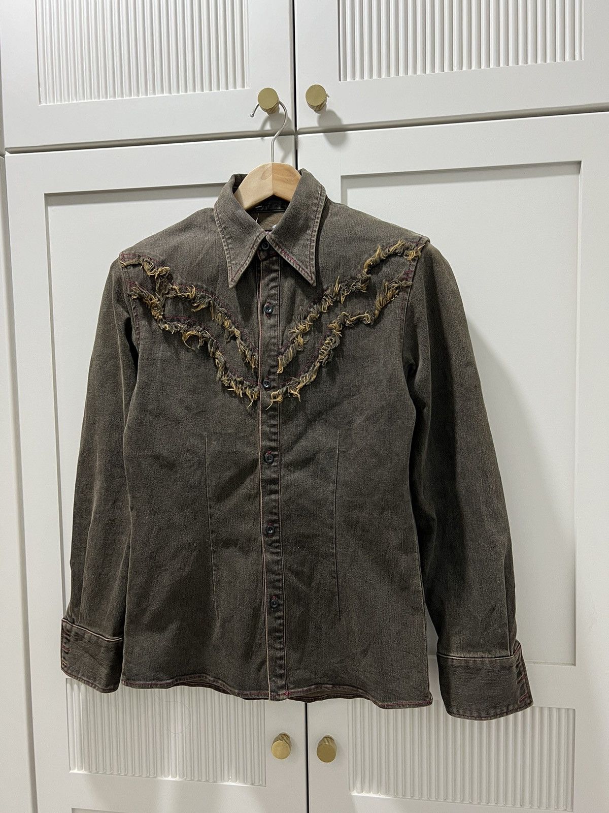 Designer × Japanese Brand × Tornado Mart TORNADO MART LONG SLEEVES DENIME SHIRT BUTTON UP Size US M / EU 48-50 / 2 - 8 Thumbnail