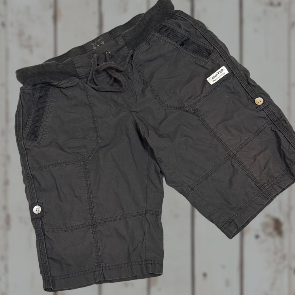 Calvin Klein Calvin Klein Performance Shorts Mens M Black Drawstring Cargo Athletic Short Size US 31 - 1 Thumbnail