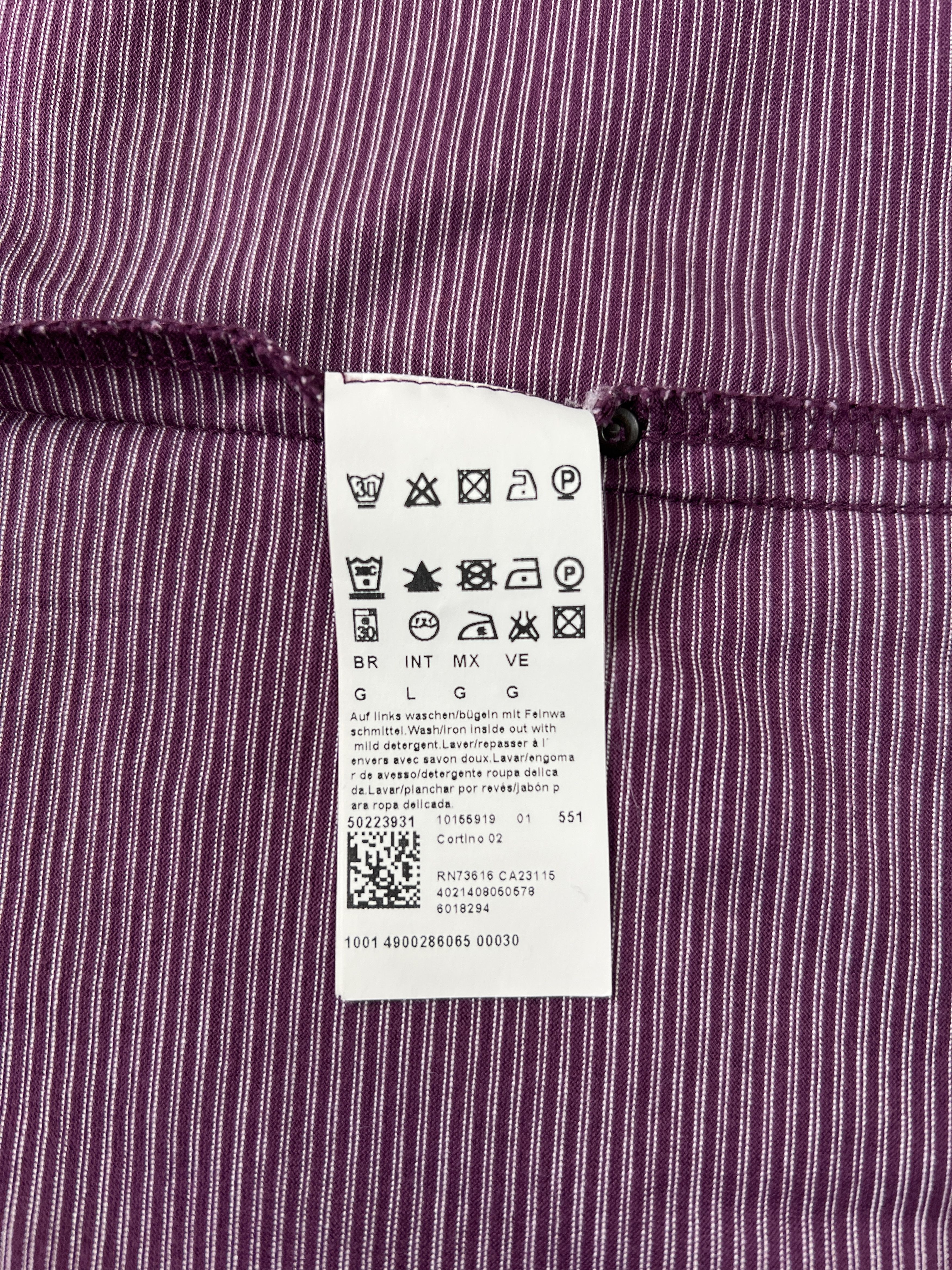 Hugo Boss Hugo Boss Purple Micro-Striped Polo Shirt – Size L Size US L / EU 52-54 / 3 - 17 Thumbnail