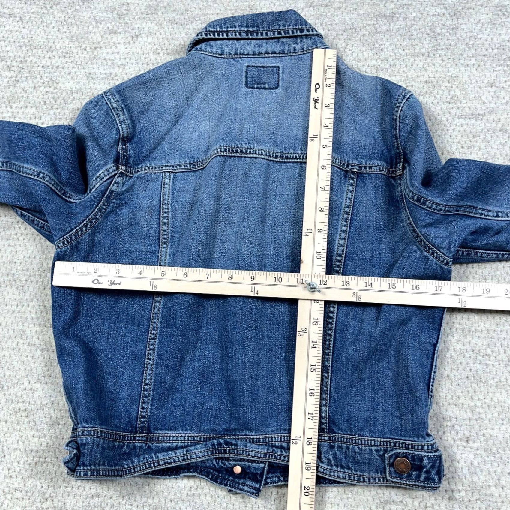 American Eagle Outfitters American Eagle Outfitters Denim Jacket Women L Blue Cropped VTG Y2K 80s 90s Biker Jeans Power Casual Shirt/Outerwear Size 36" / US 14 / IT 50 - 7 Thumbnail