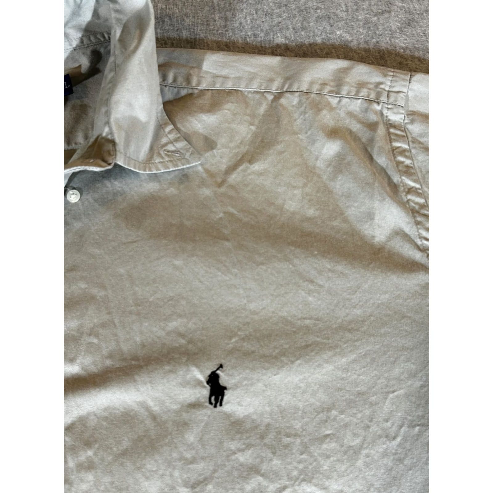 Ralph Lauren Ralph Lauren Shirt Mens 2XL Beige Blake Short Sleeve Button Polo Camp XXL Size US XXL / EU 58 / 5 - 2 Thumbnail