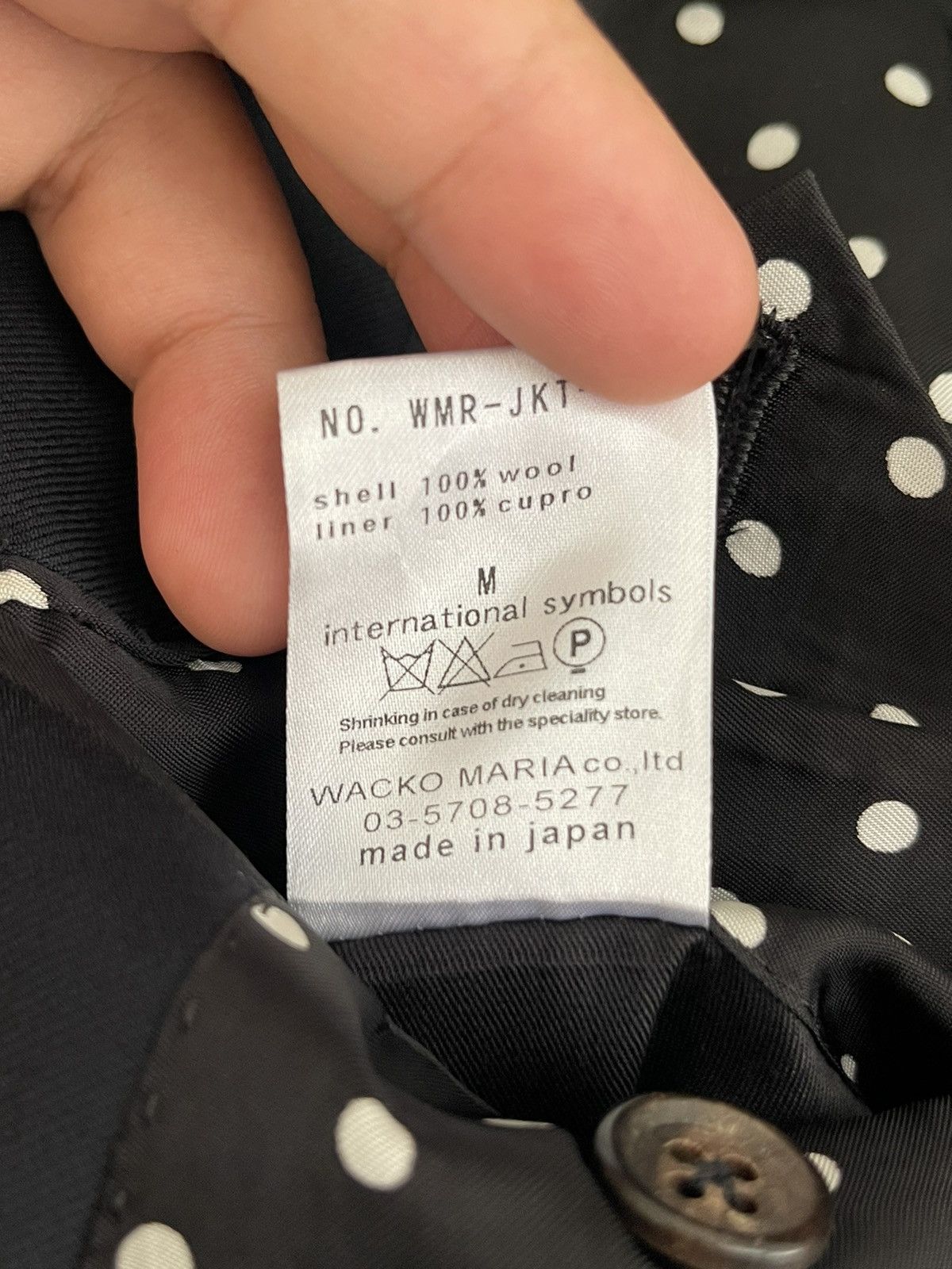 Loro Piana × Wacko Maria Guilty Parties Loro Piana Polkadot Super 130s Wool Blazer Size 38L - 8 Thumbnail