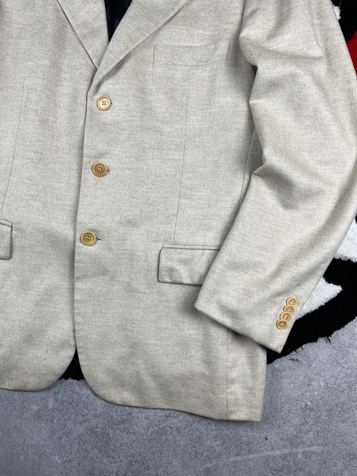 Vintage Riccardo Piacenza Lana Wool Italy Buisness Old Money Blazer Size 52R - 6 Thumbnail
