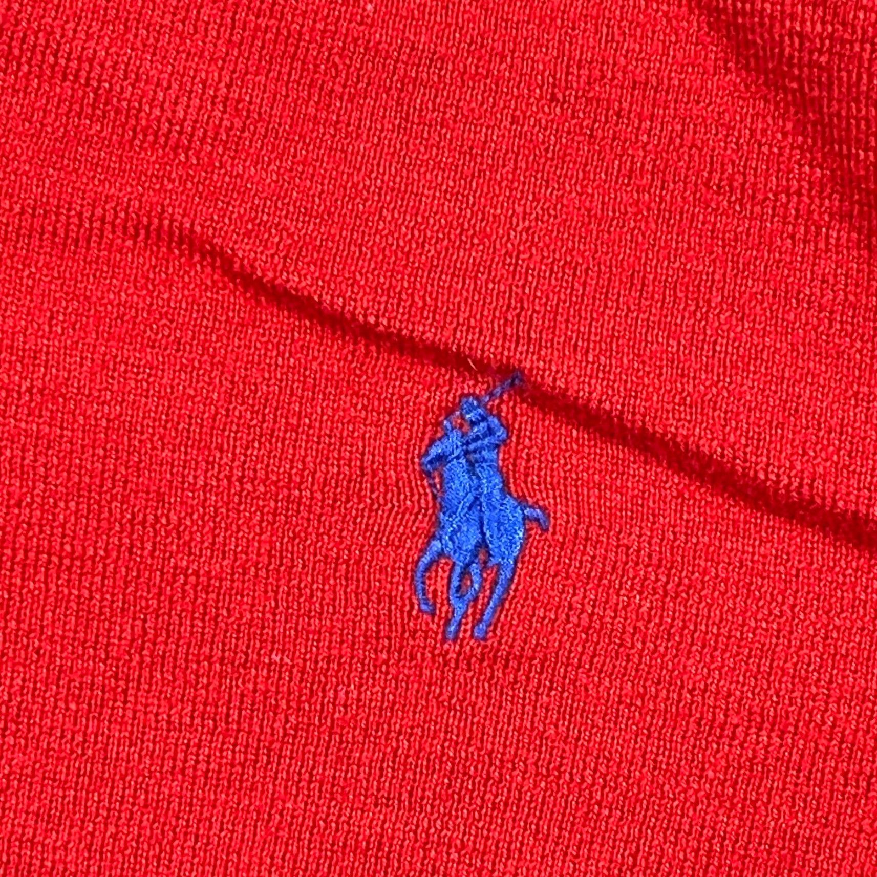 Polo Ralph Lauren Polo Ralph Lauren Sweater Men Large Red Pima Cotton V Neck Soft Golf Blue Pony Size US L / EU 52-54 / 3 - 4 Thumbnail