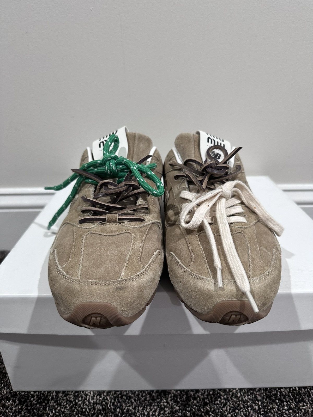 Miu Miu × New Balance Miu Miu x New Balance 530 SL Cinnamon Suede Sneakers Size US 11 / EU 44 - 4 Thumbnail