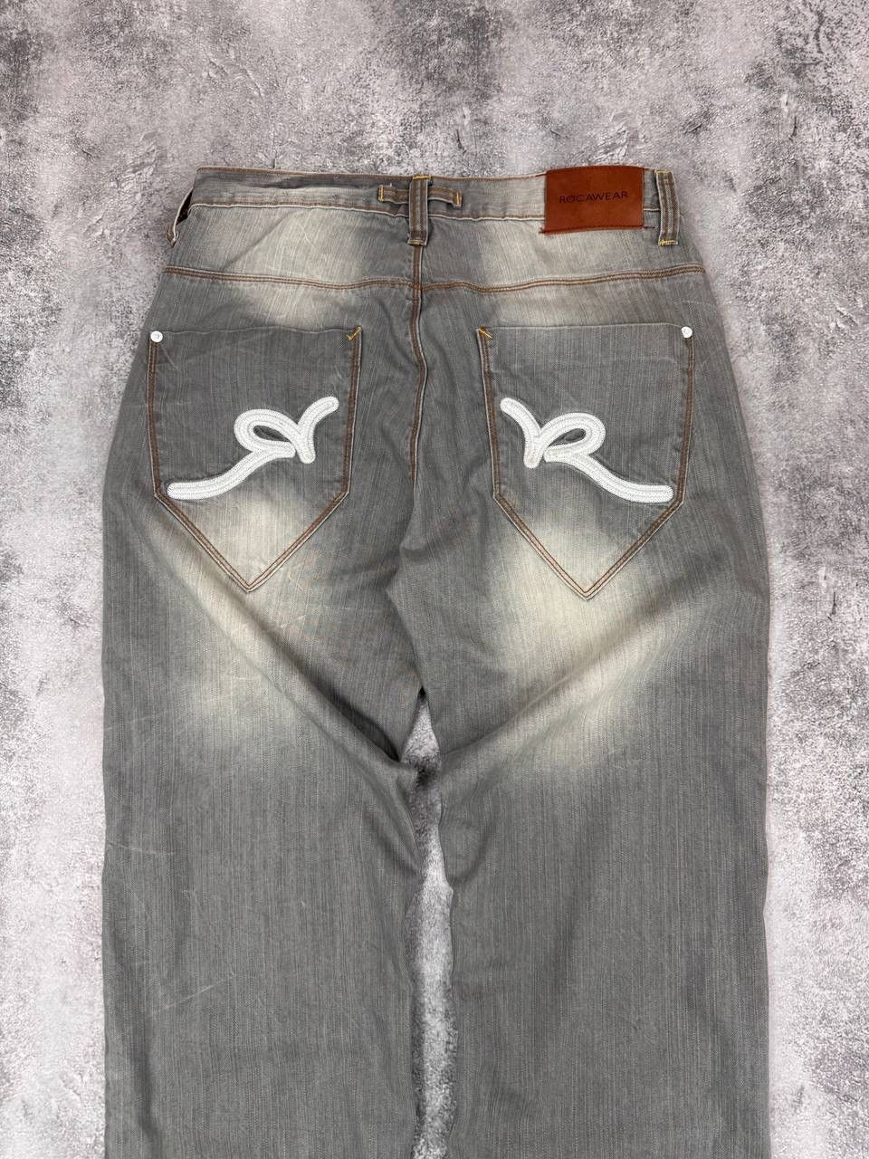 Rocawear Rocawear Mens Grey Vintage Wide Pants Denim Jeans Size US 33 - 3 Thumbnail