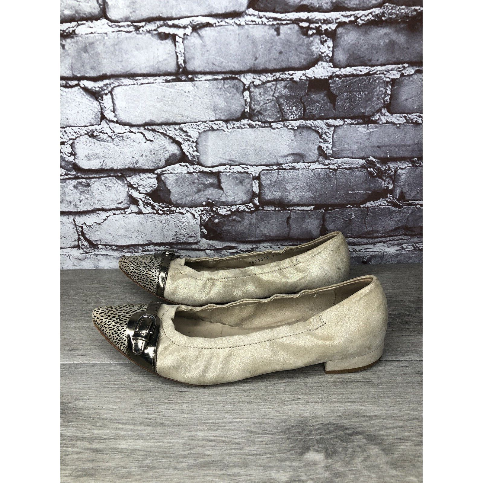Other Attilio Giusti Leombruni Beige Leather Snake Pointed Cap Toe Size US 9 / IT 39 - 1 Thumbnail