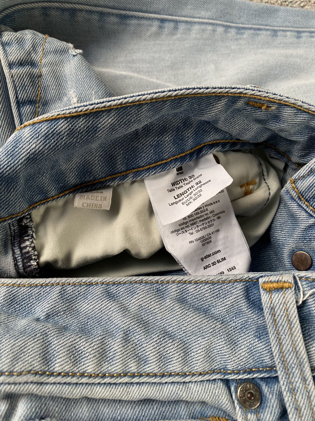 G-Star × Vintage Vintage G-star RAW ARC 30 slim Denim anatomical shape Size US 30 / EU 46 - 12 Thumbnail