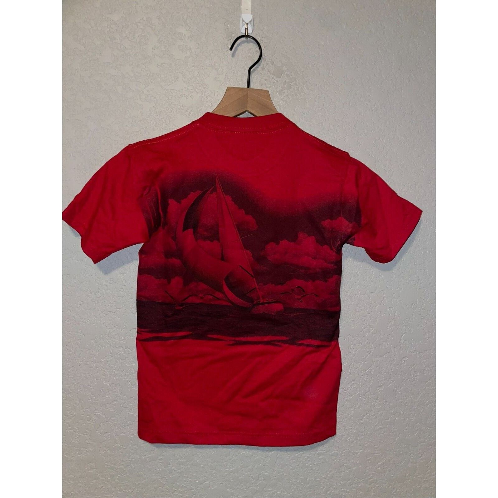 Jerzees Y2K Youth Jerzees Ship Ocean Test Print Shirt S Small kids Size S / US 4 / IT 40 - 5 Thumbnail