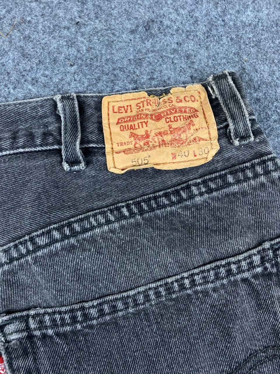 Levi's vintage levis 505 regular fit distressed denim nice design Size US 38 / EU 54 - 3 Thumbnail