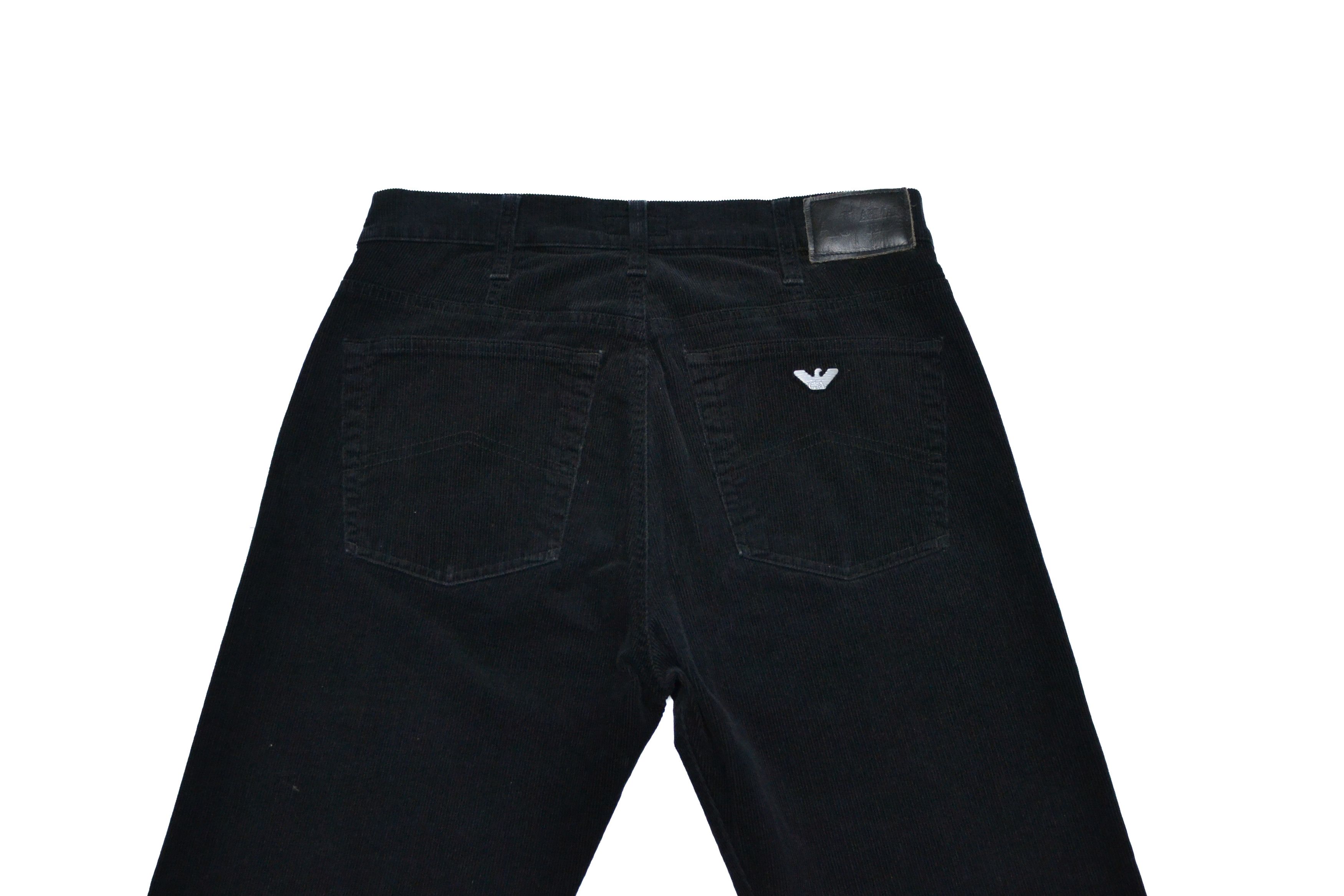 Armani Armani Jeans Y2K Men’s Corduroy Black Pants Size 32 Size US 32 / EU 48 - 2 Thumbnail