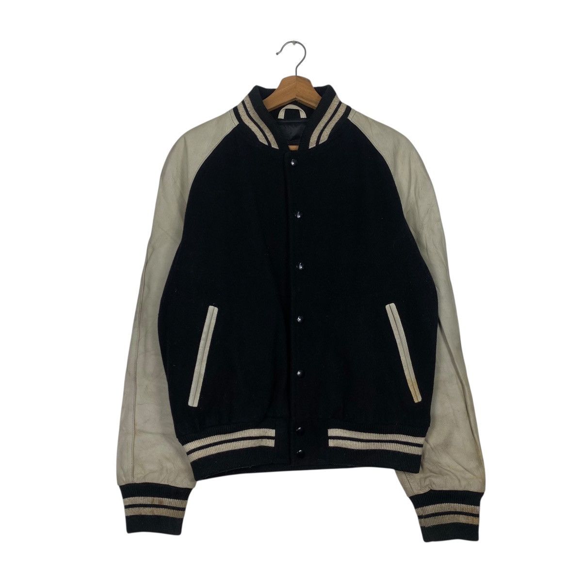 Japanese Brand J-1 varsity jacket leather sleeve Size US M / EU 48-50 / 2 - 1 Thumbnail