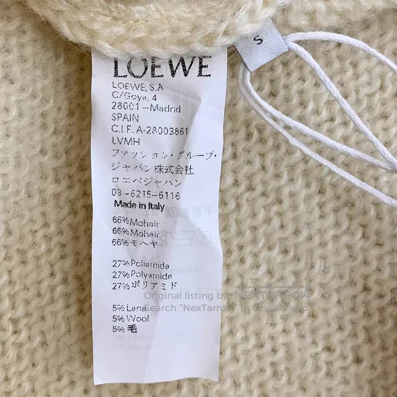 Loewe Loewe Color-Blocked Trim Design Mohair V-Neck Single Breas Size S / US 4 / IT 40 - 6 Thumbnail