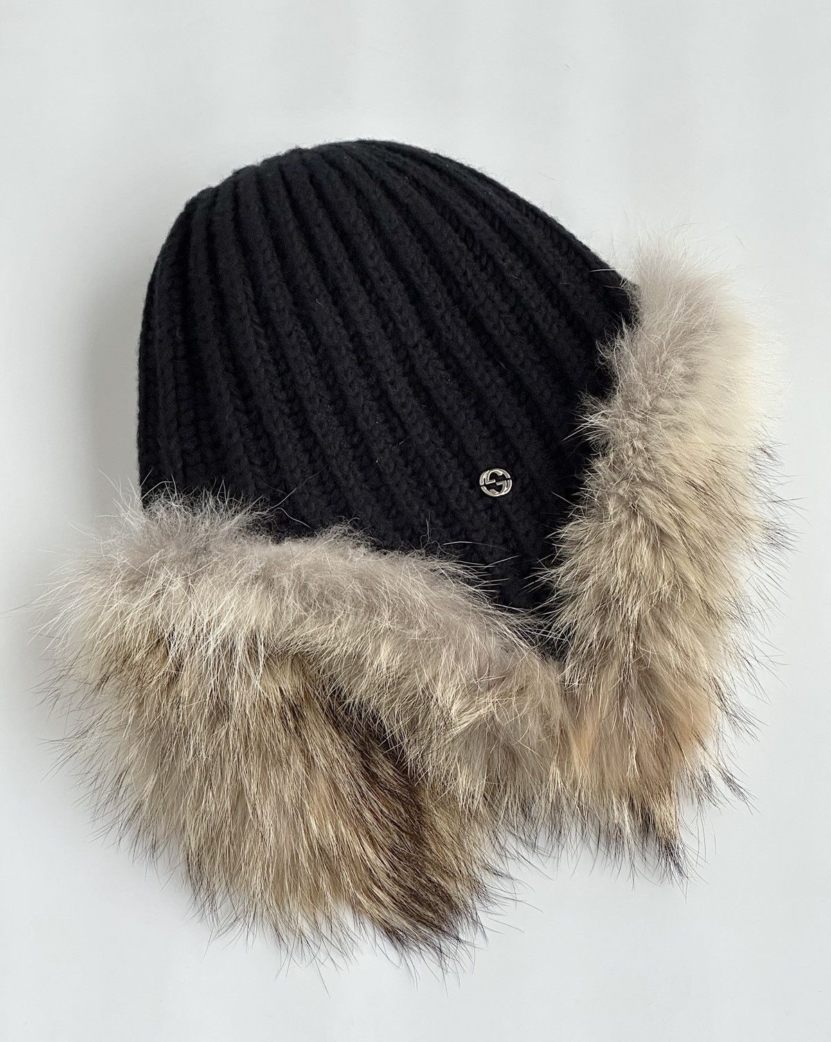 GUCCI Coyote Fur Wool Hat Beanie Tom Ford archive runway rap 