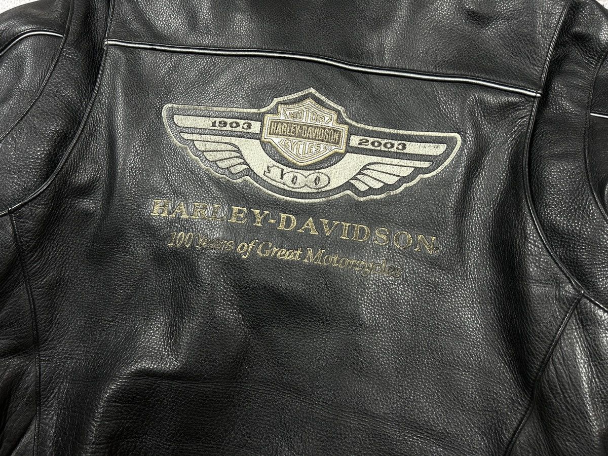 Harley Davidson × Vintage Harley Davidson Leather Jacket 100th anniversary Size US M / EU 48-50 / 2 - 7 Thumbnail